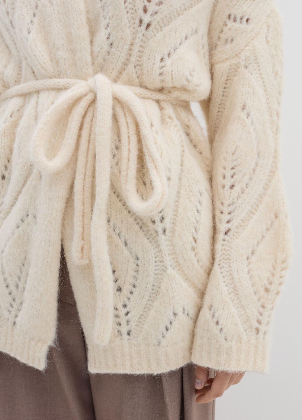 Stefanel Cardigan in alpaca con cintura In Saldo