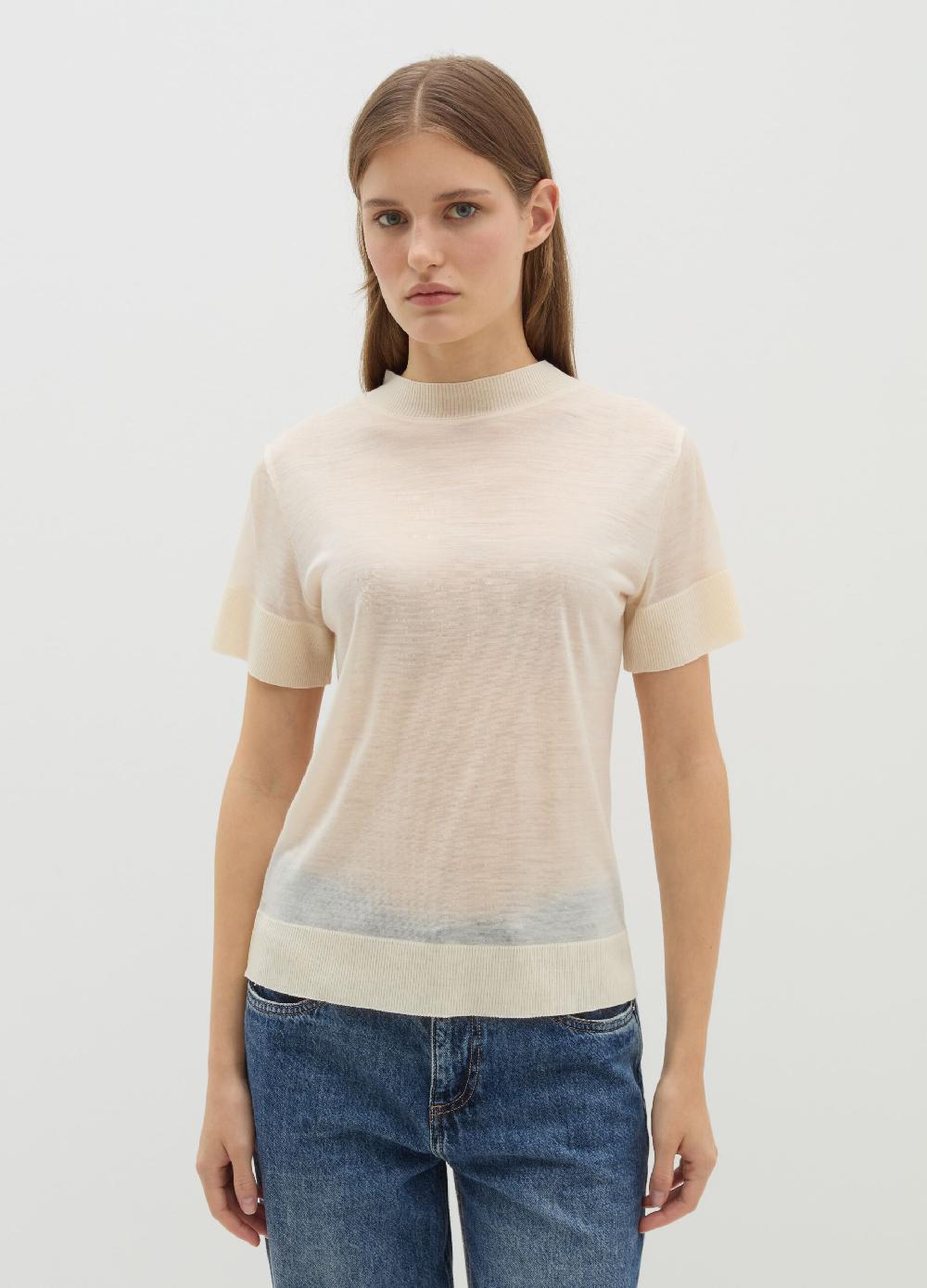 Stefanel T-shirt in lana e Lyocell Moda
