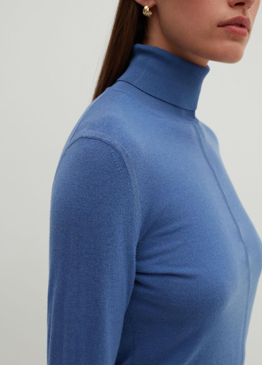 Stefanel Pullover in lana e seta a collo alto Italy