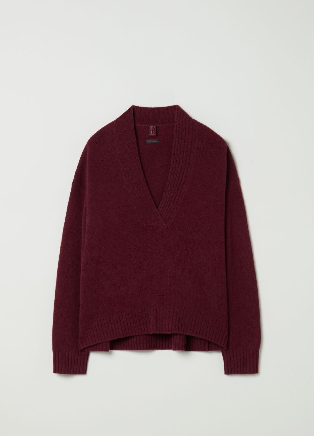 Stefanel Pullover in cashmere con scollo a V Online Outlet