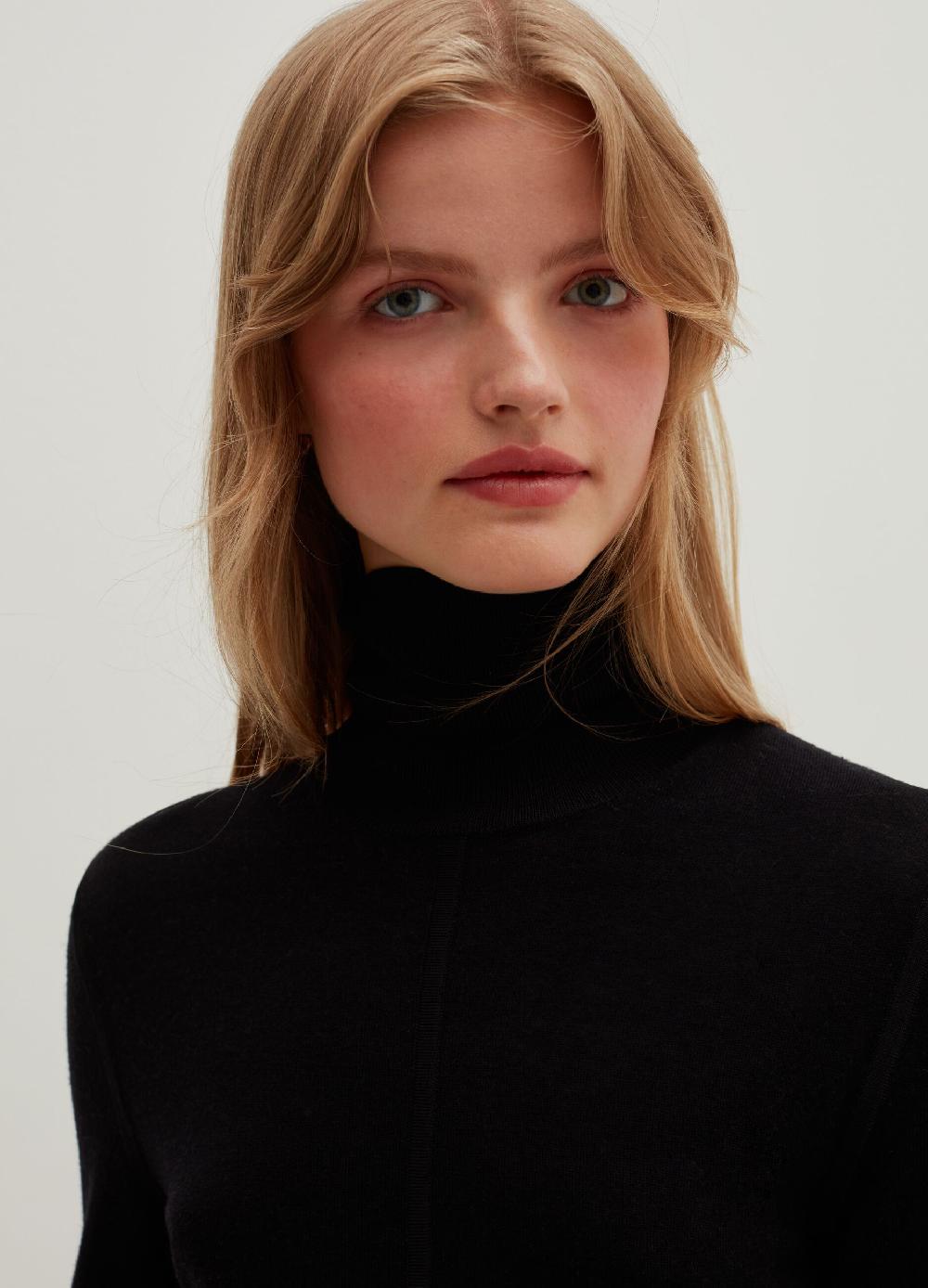 Stefanel Pullover in lana e seta a collo alto Qualità