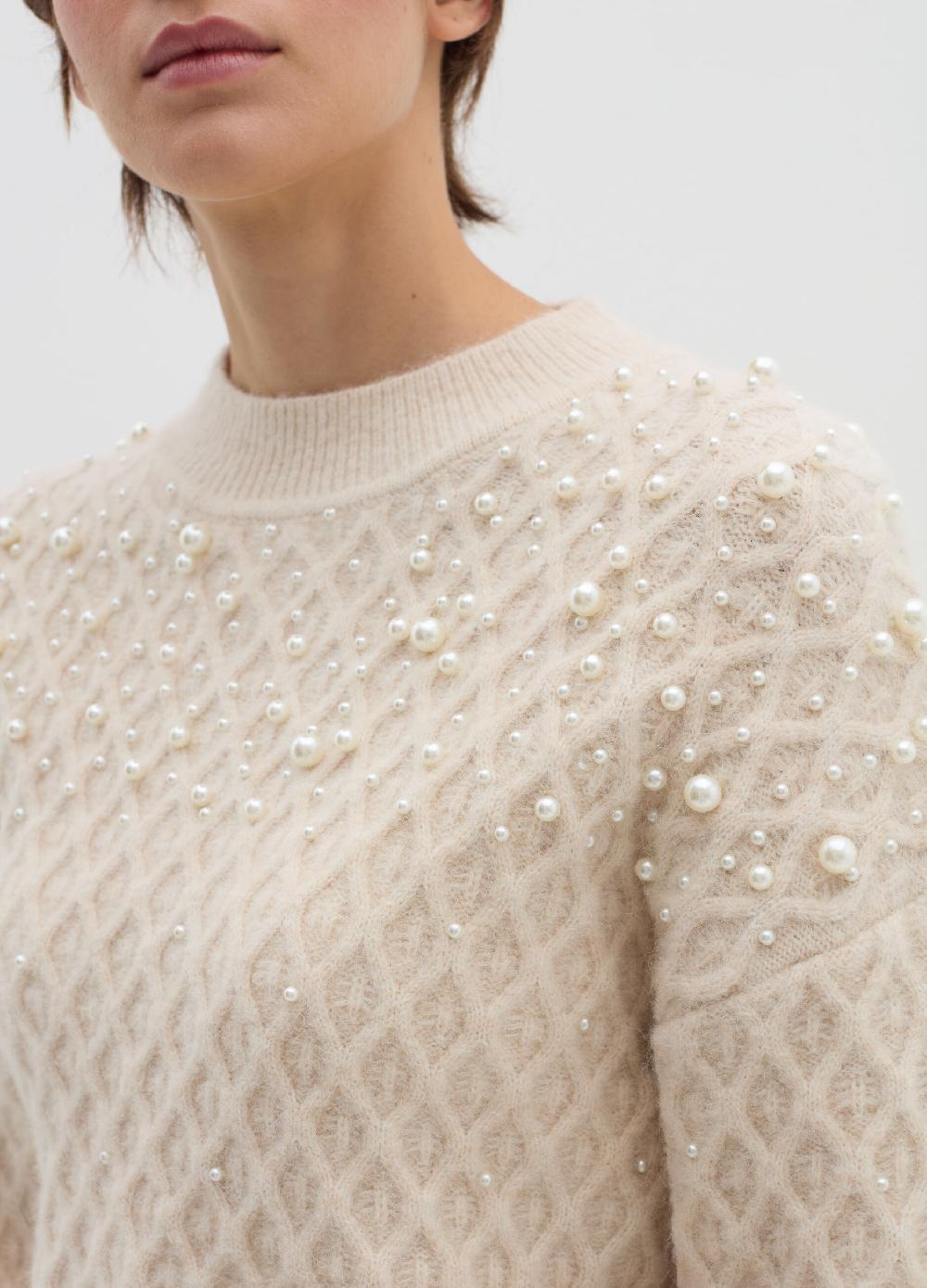 Stefanel Maglia a rombi con perle Spedizione Gratuita