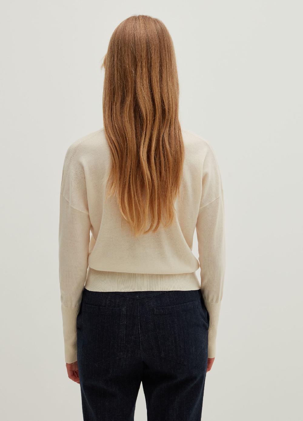 Stefanel Pullover in lana e seta con scollo a V Consegna Veloce