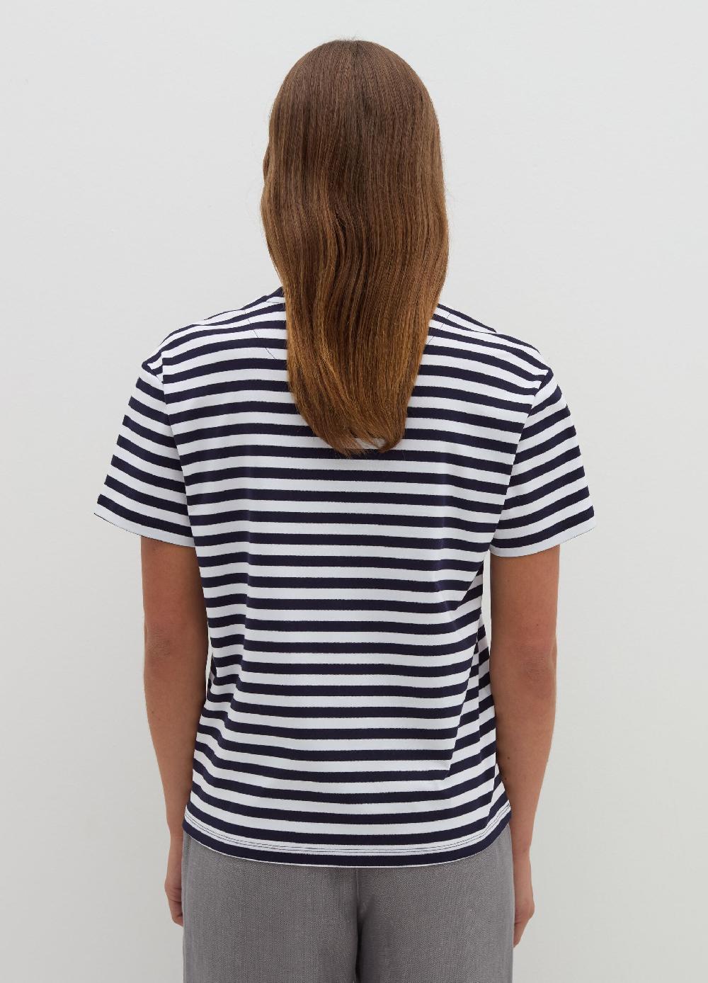 Stefanel T-shirt in jersey di cotone a righe Online