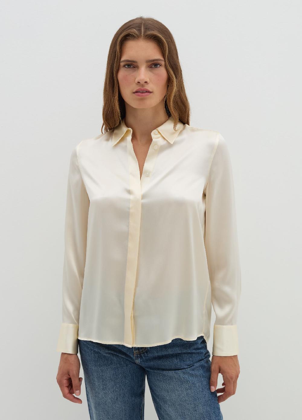 Stefanel Camicia in viscosa satin Vendita Calda
