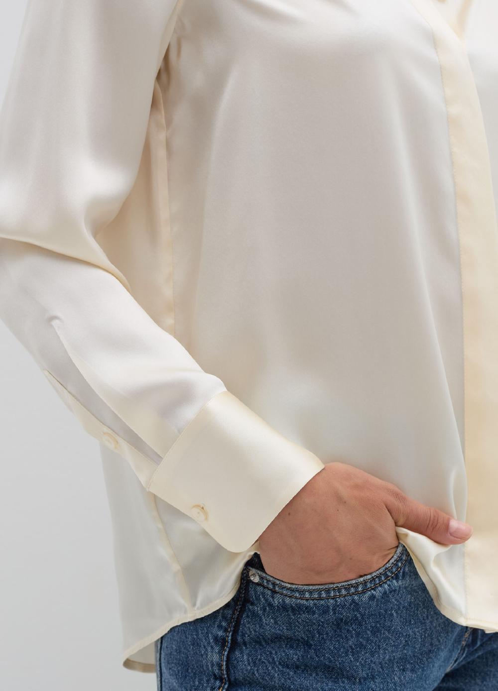 Stefanel Camicia in viscosa satin Vendita Calda