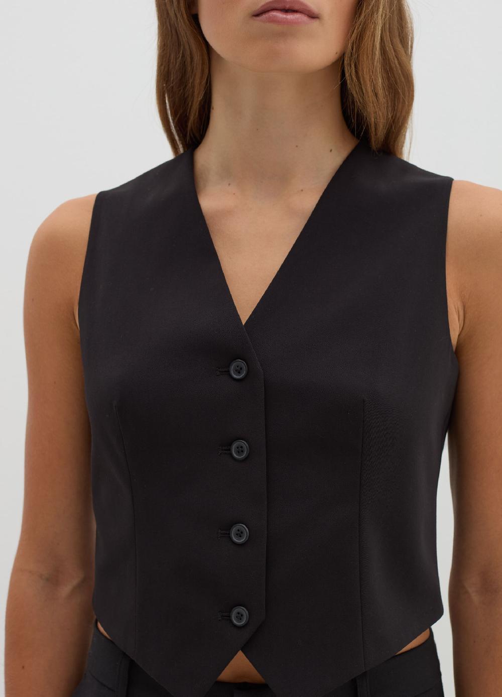 Stefanel Gilet in poly viscosa stretch Saldi Di Fabbrica
