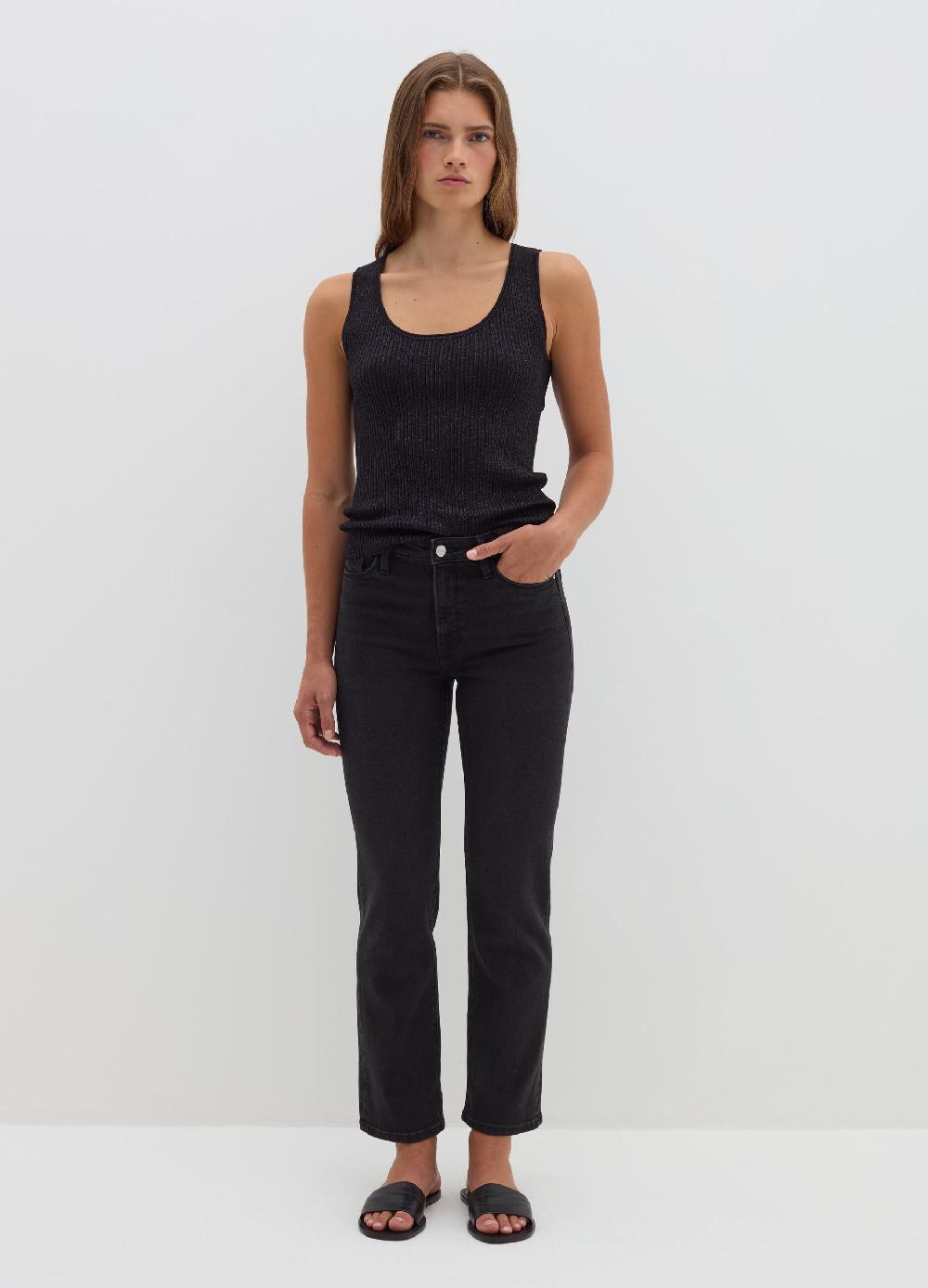 Stefanel Tank top a costine con lurex In Saldo