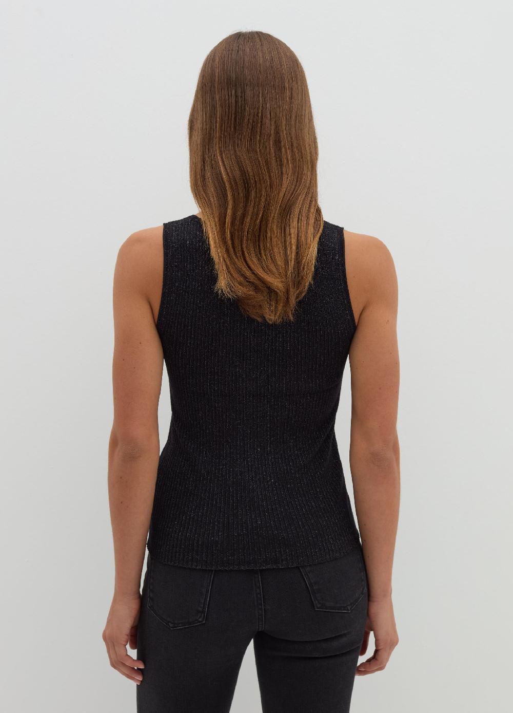 Stefanel Tank top a costine con lurex In Saldo