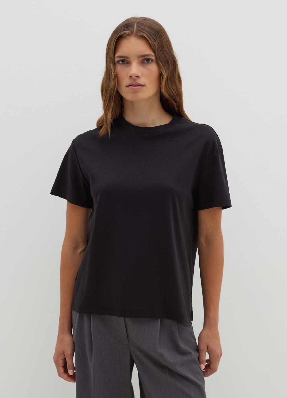 Stefanel T-shirt in jersey con scollo rotondo Moda