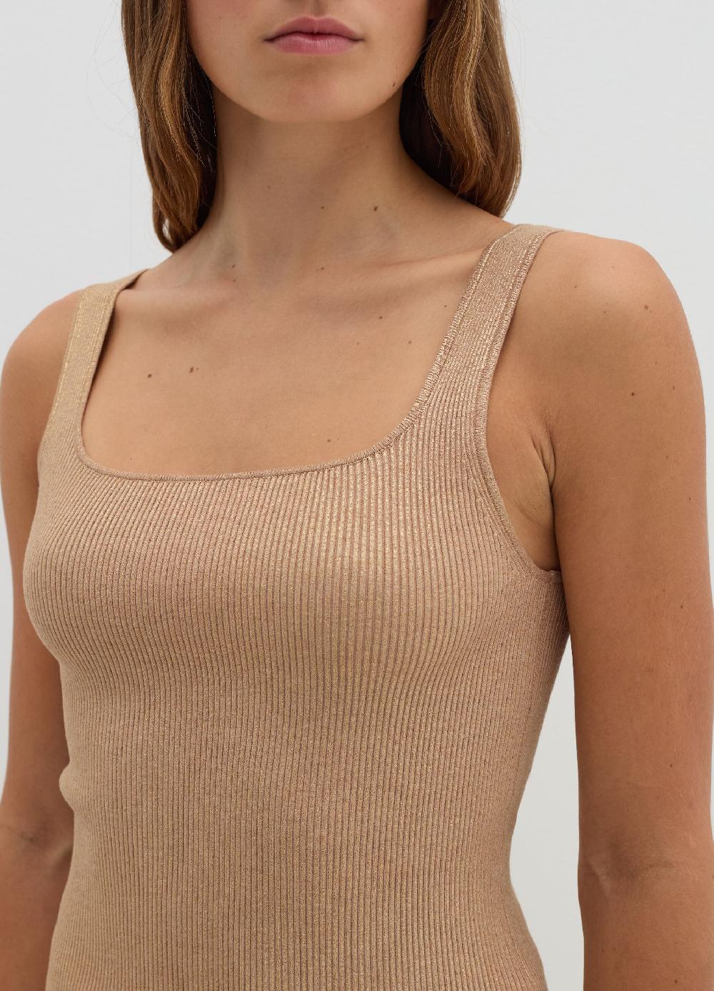 Stefanel Tank top a costine con lurex 2025