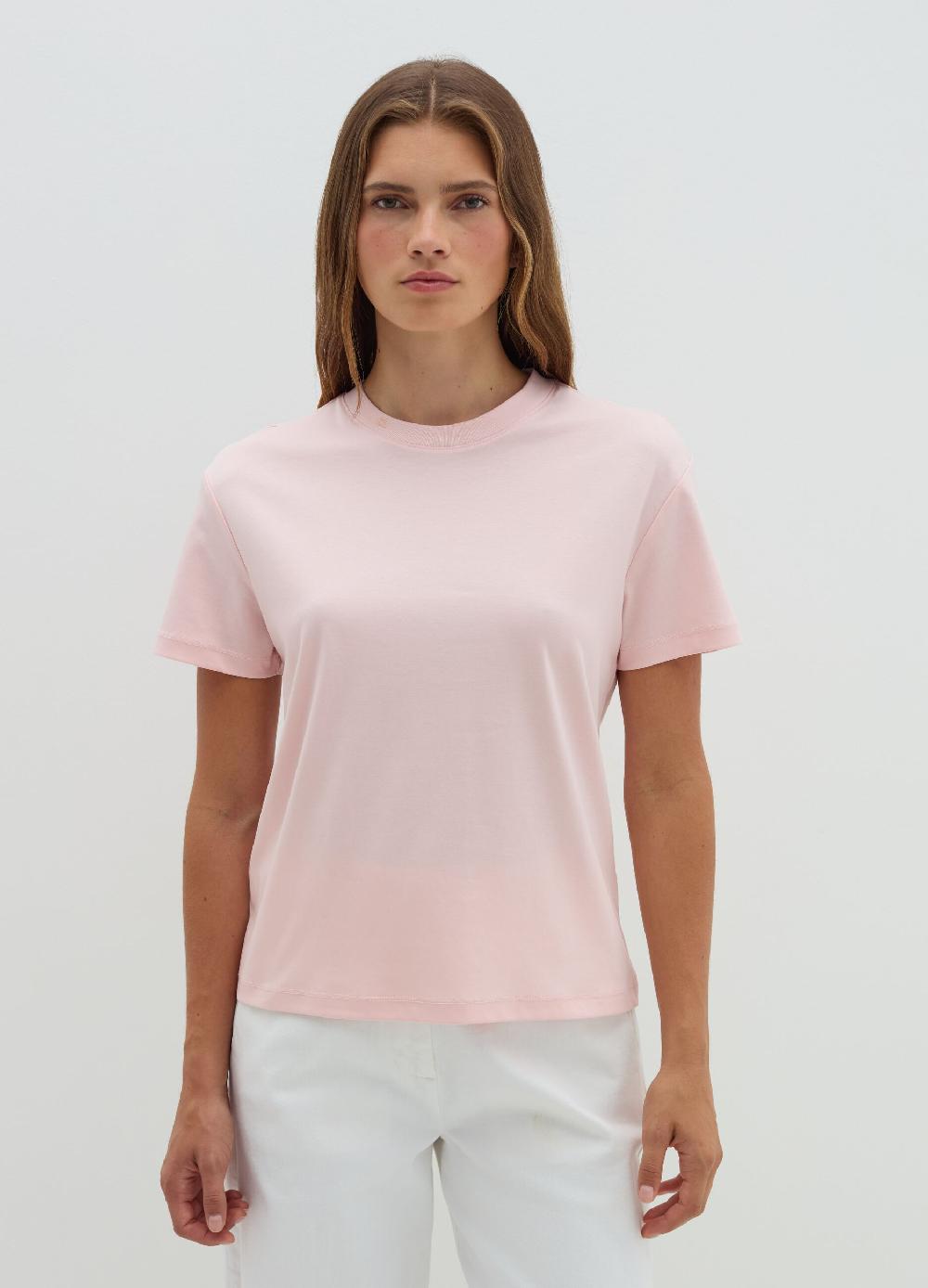 Stefanel T-shirt in jersey con scollo rotondo Italia