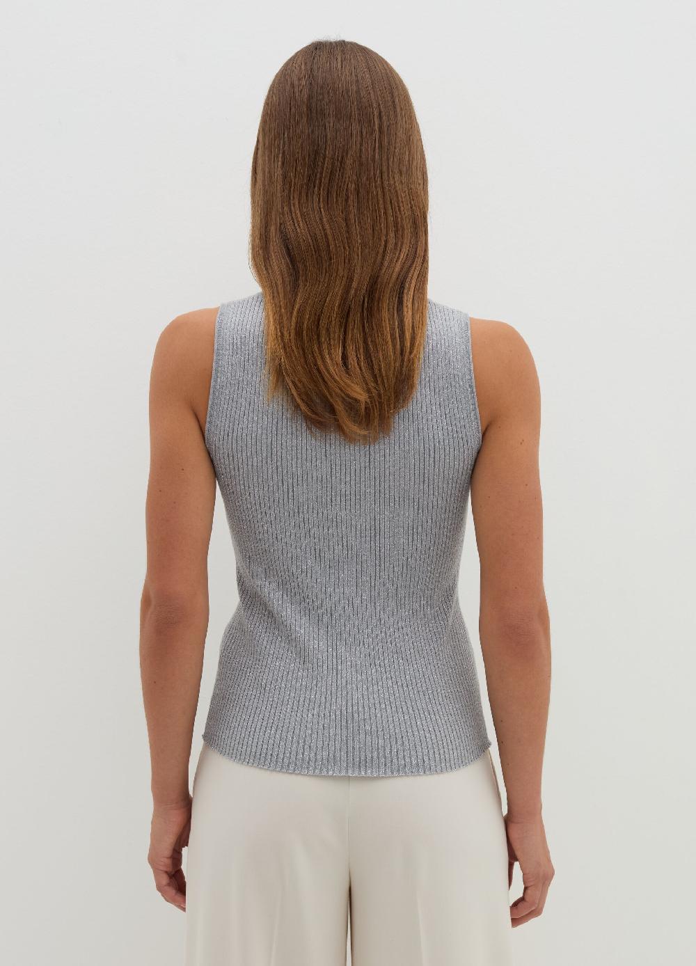 Stefanel Tank top a costine con lurex Qualità