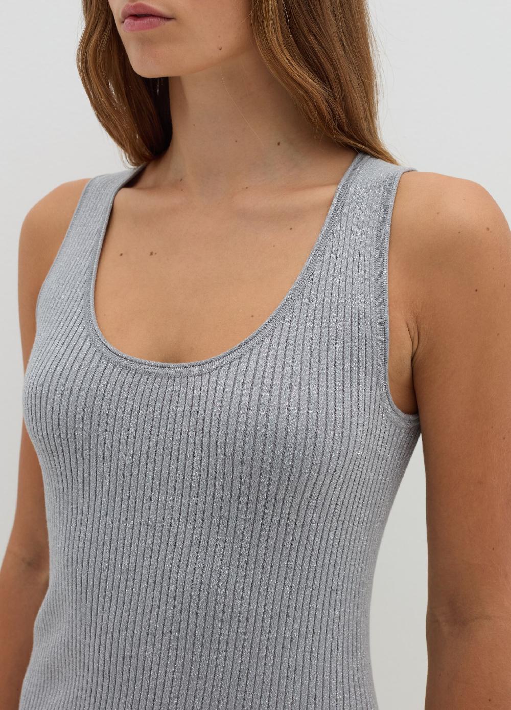 Stefanel Tank top a costine con lurex Qualità