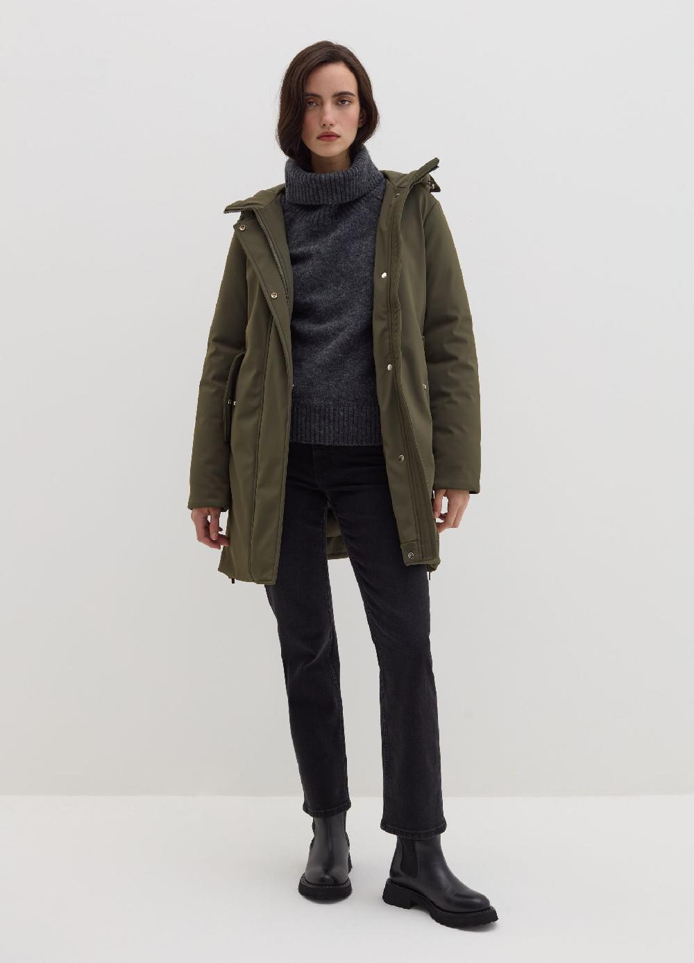 Stefanel Parka in tessuto tecnico con cappuccio Promozione