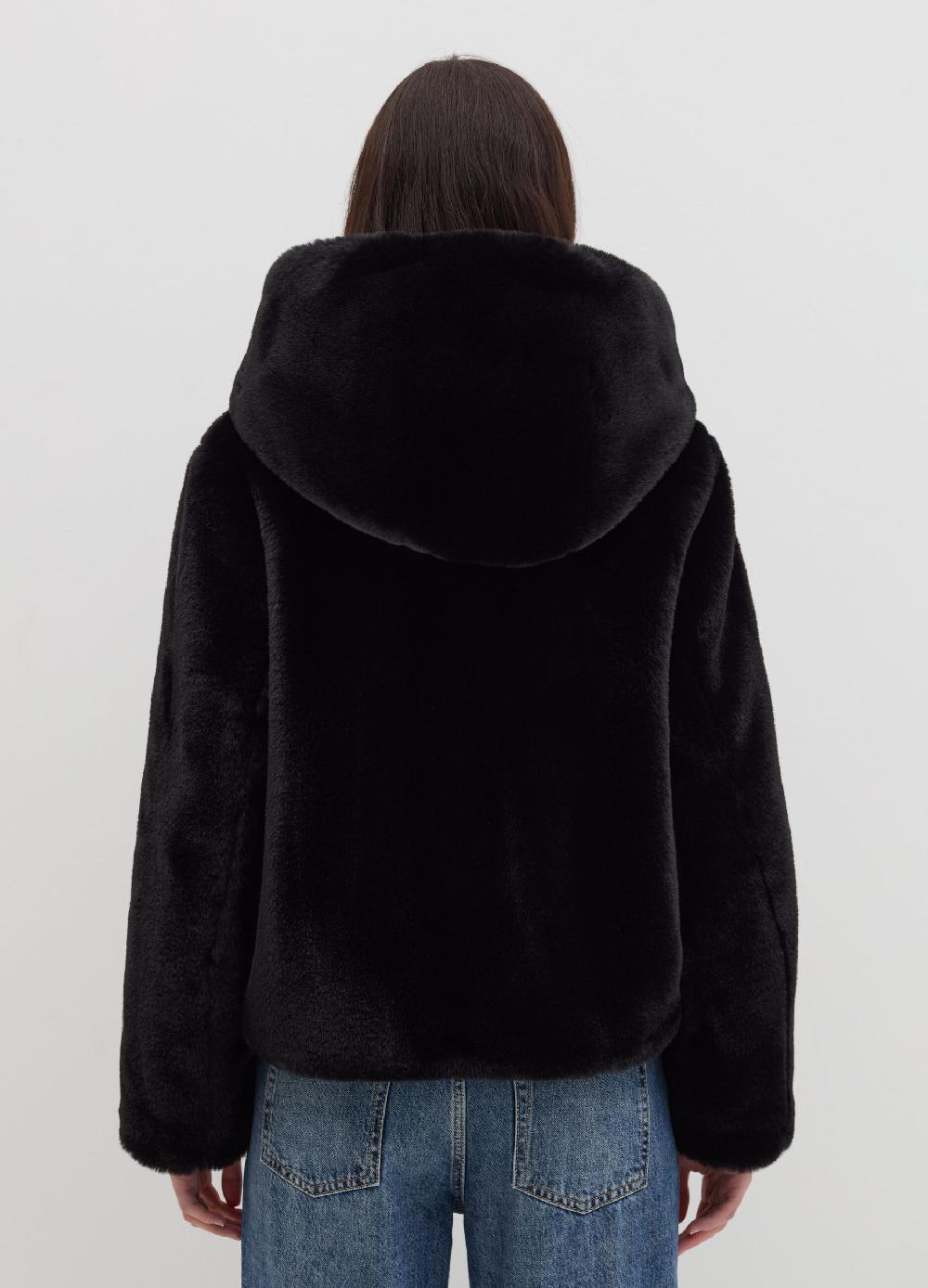 Stefanel Giacca corta teddy con cappuccio Shopping Online