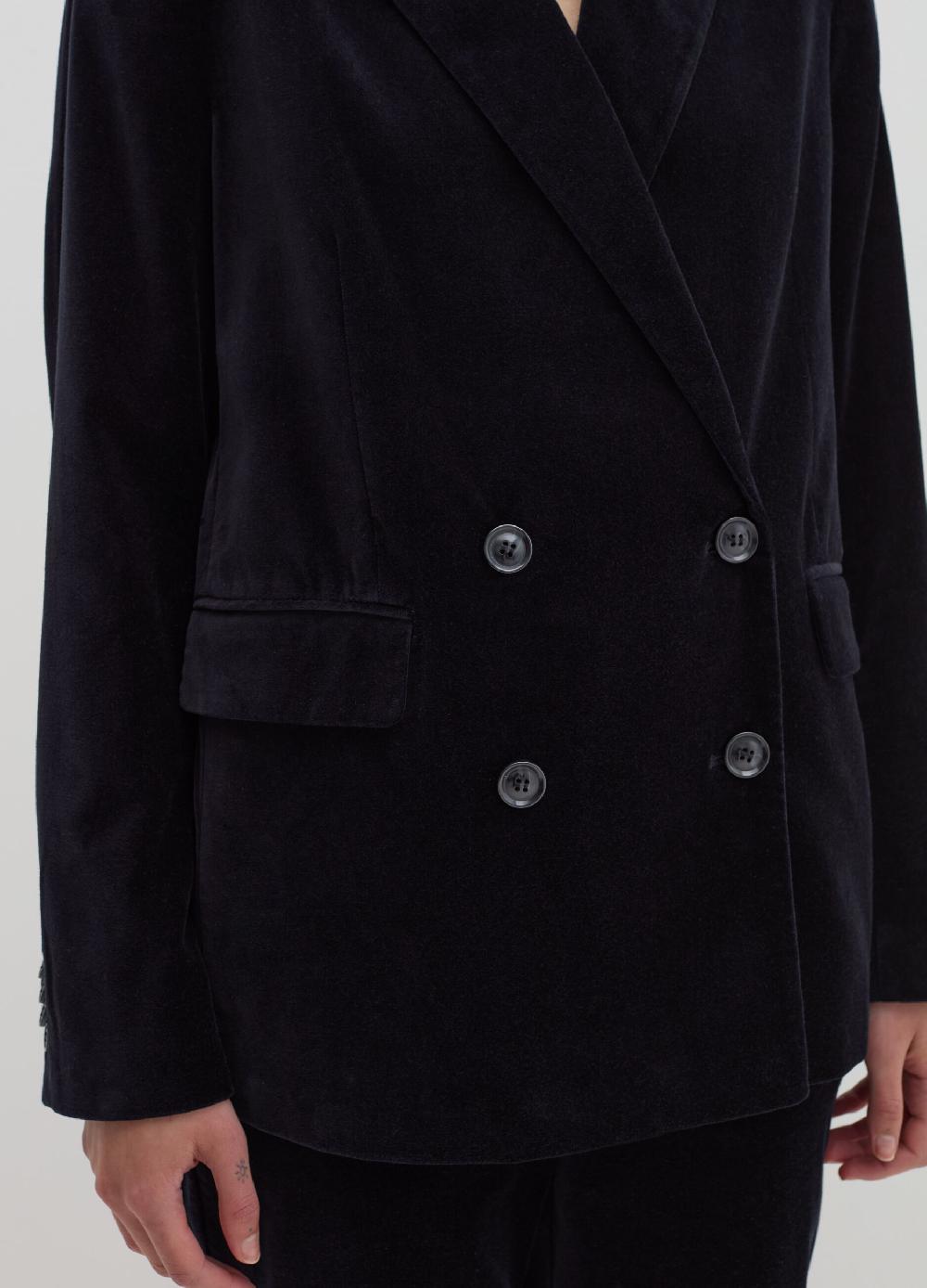 Stefanel Blazer doppiopetto in velluto Prezzo Ridotto