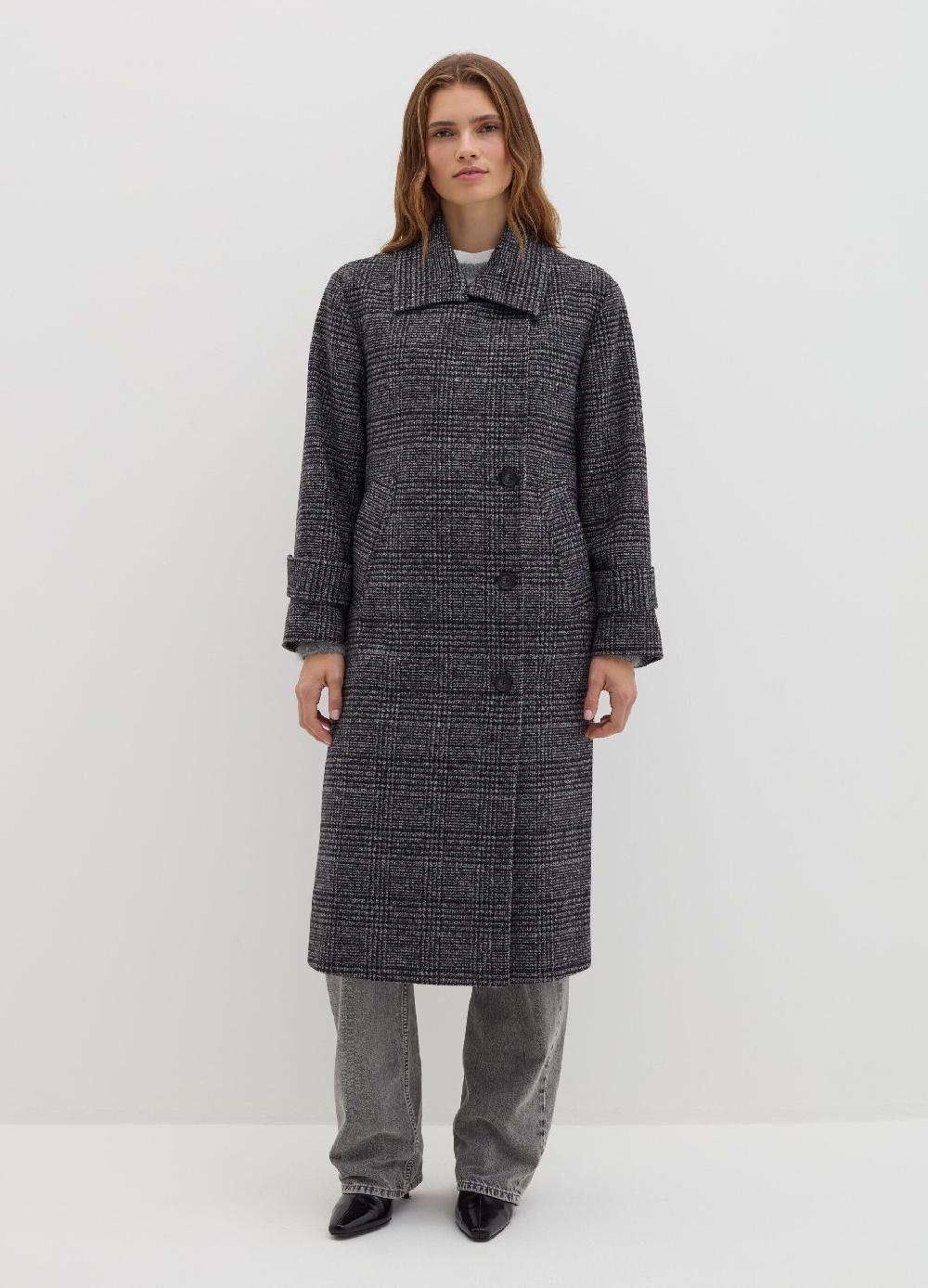 Stefanel Cappotto doppiopetto in principe di Galles Sconto