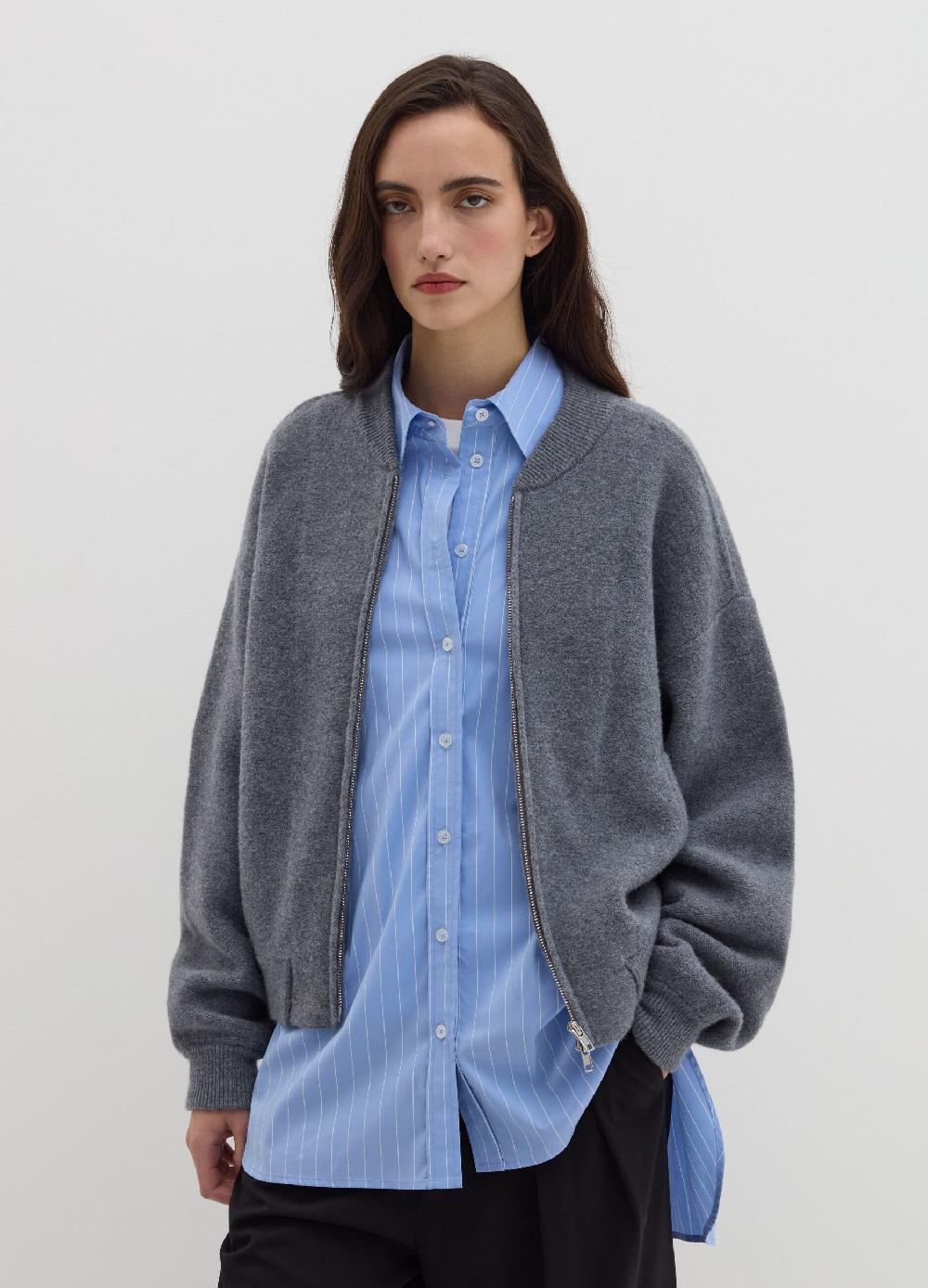 Stefanel Bomber oversize in lana cotta Vendita Calda