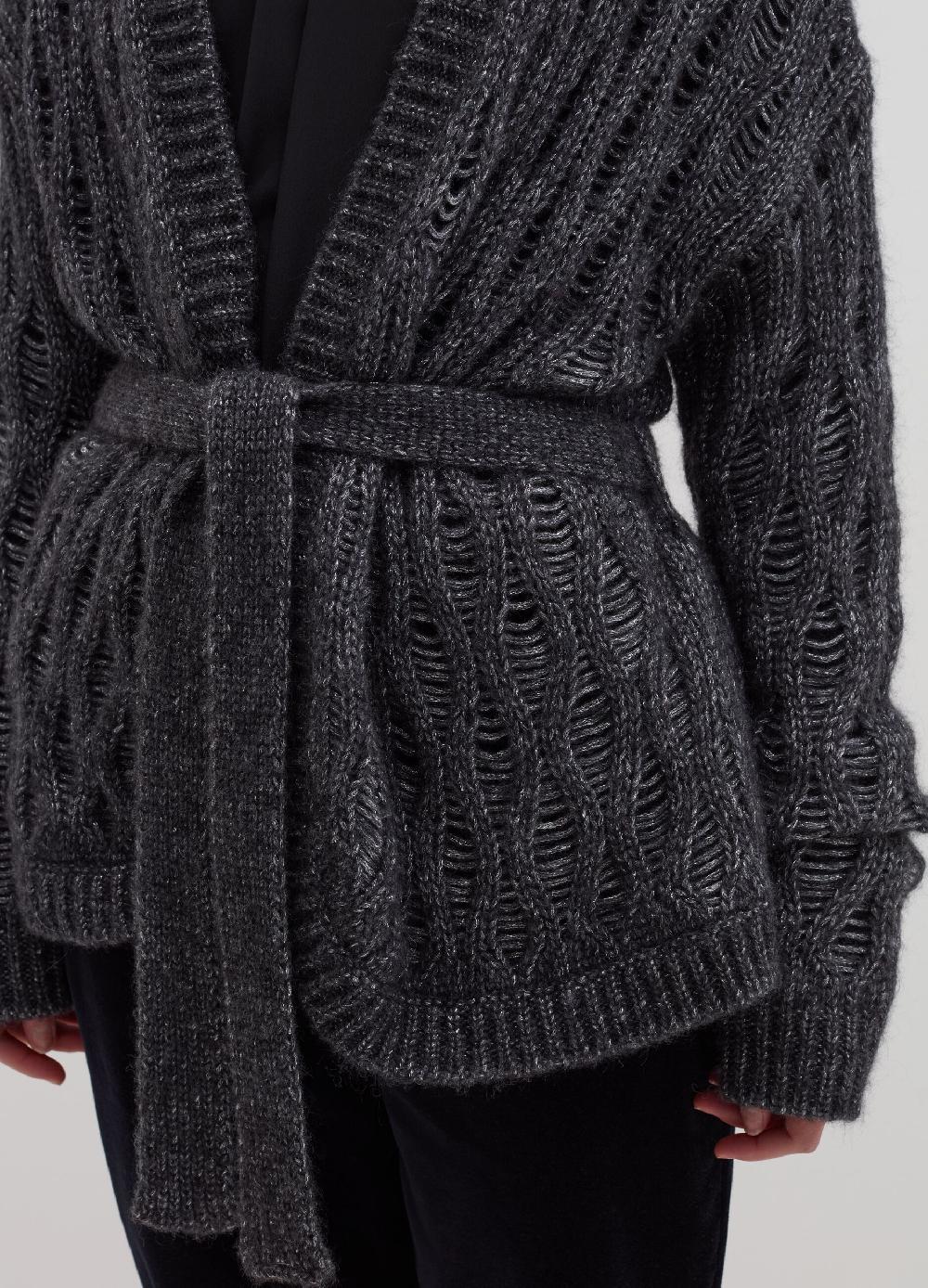 Stefanel Coatigan in lurex con cintura Nuova