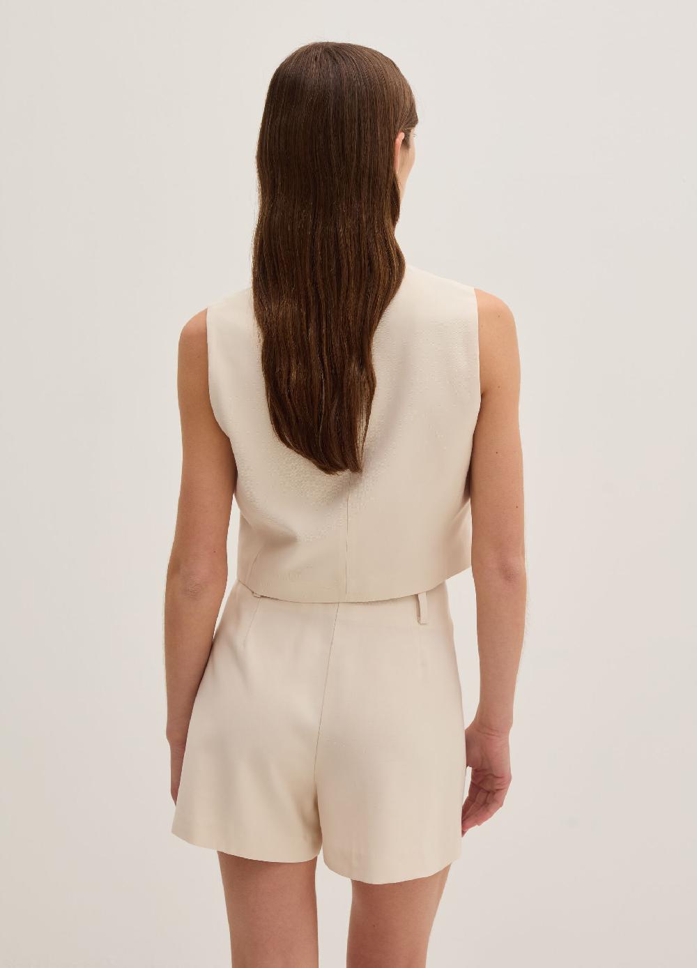 Stefanel Gilet monopetto in twill tecnico Italy