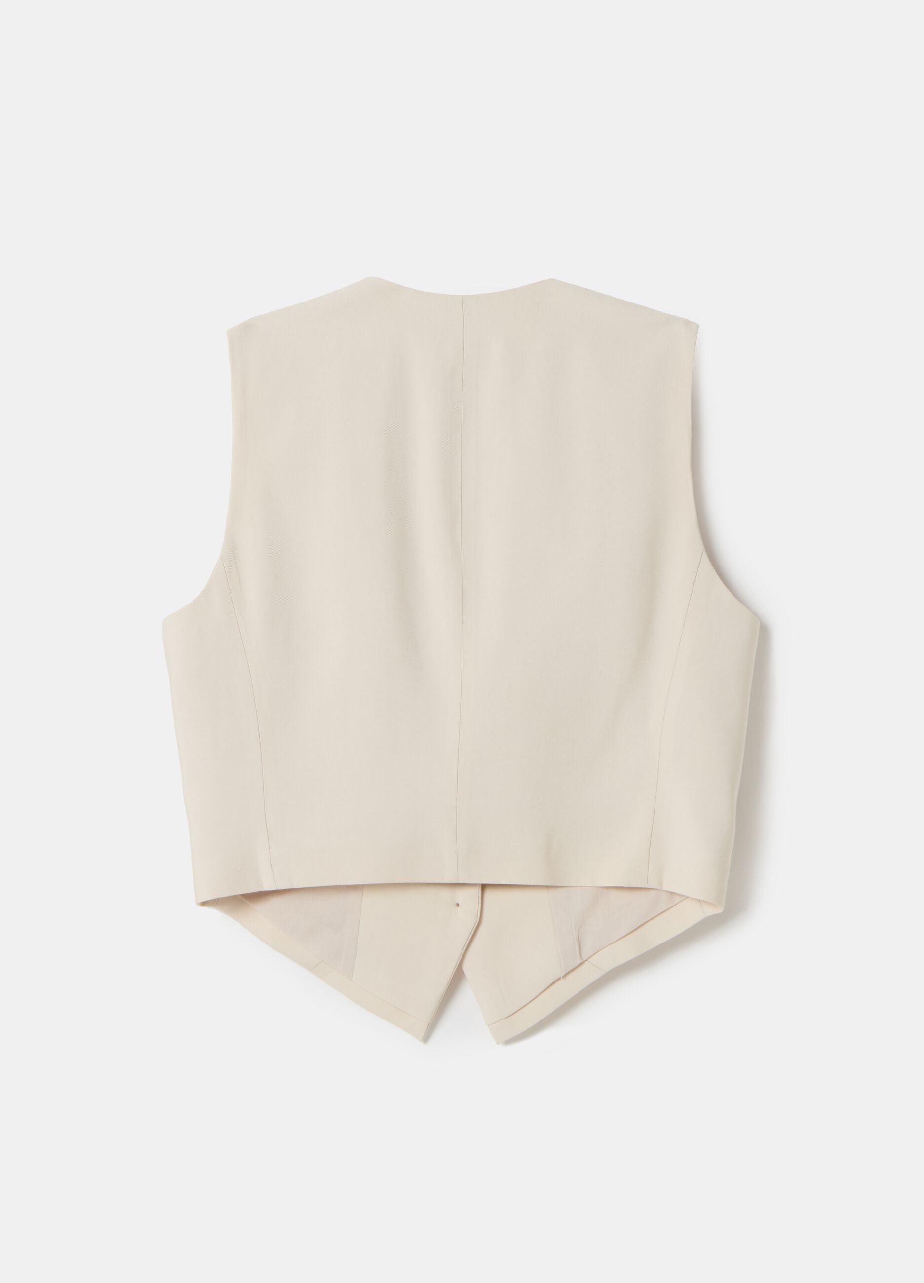 Stefanel Gilet monopetto in twill tecnico Italy