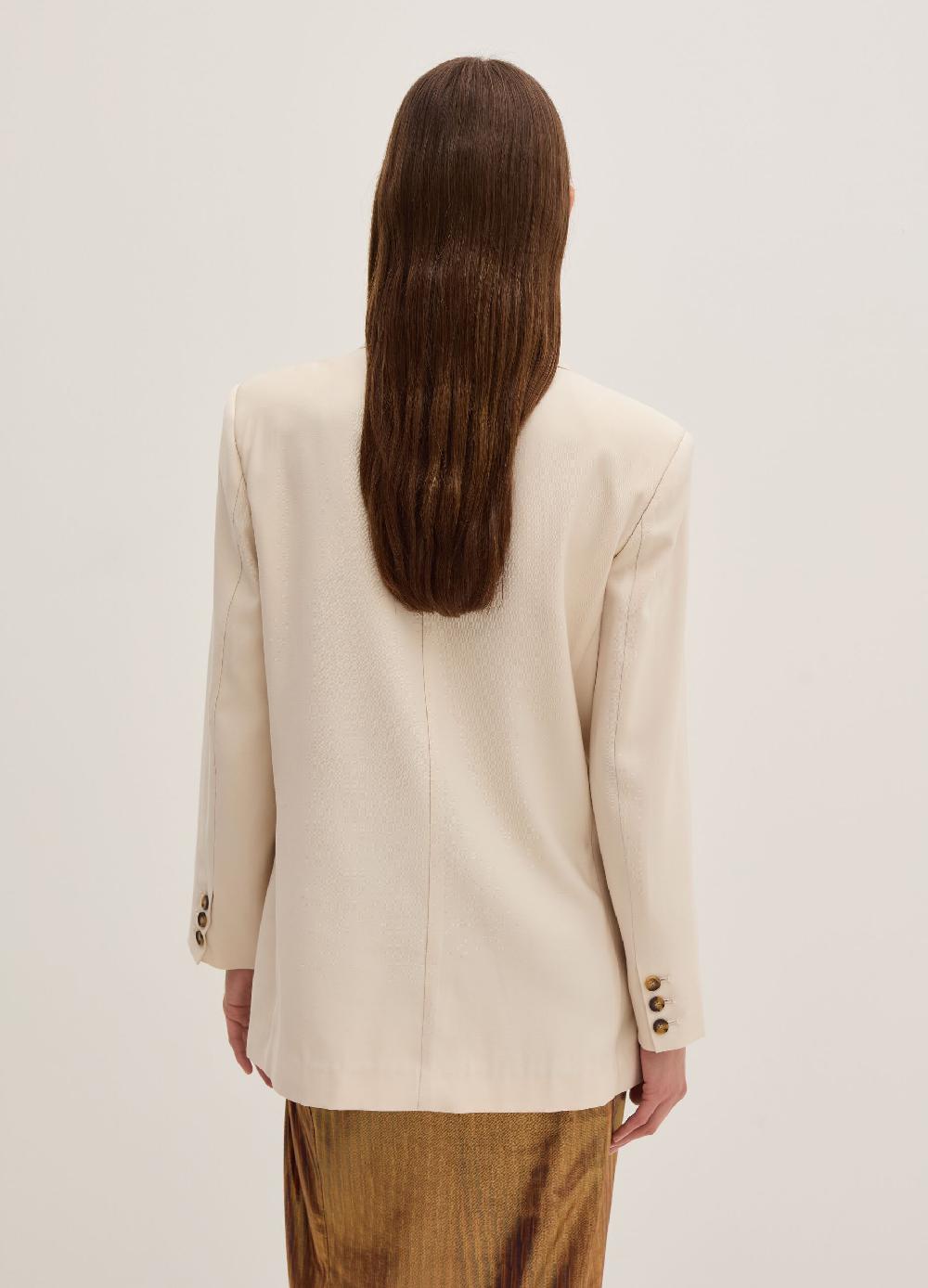 Stefanel Blazer fluido doppiopetto in twill tecnico Italia