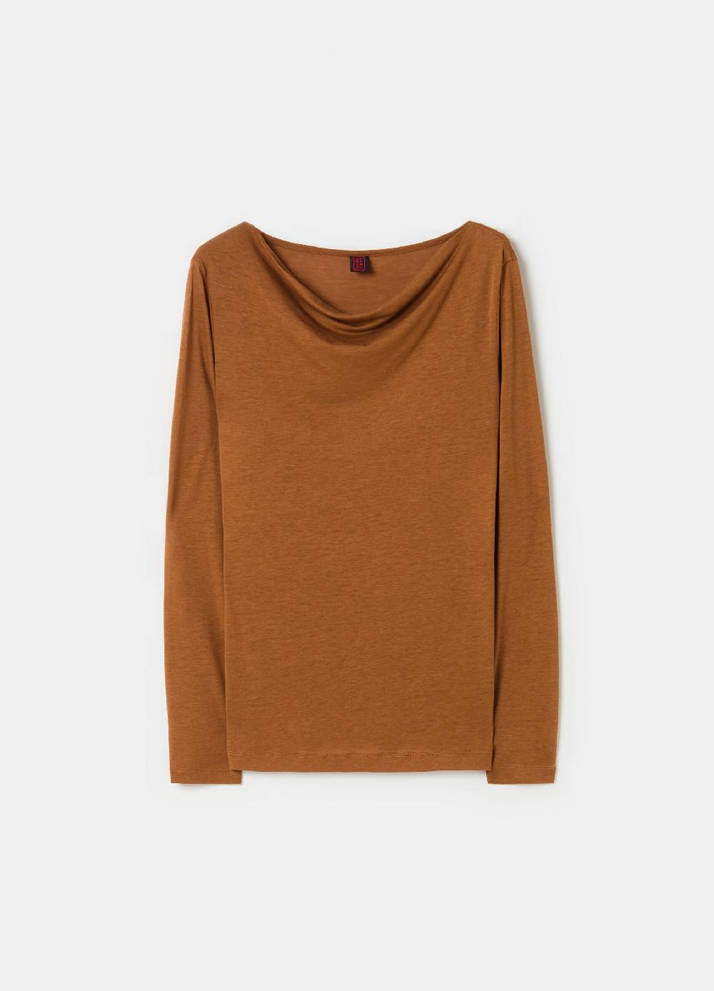 Stefanel T-shirt a maniche lunghe in jersey Sconto di tempo limitato