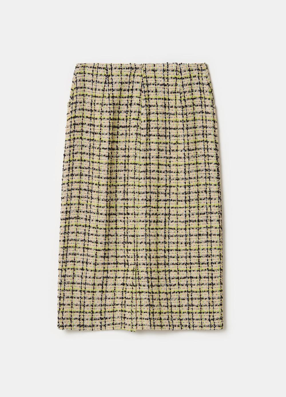Stefanel Gonna midi a tubo in tweed Prezzo di fabbrica