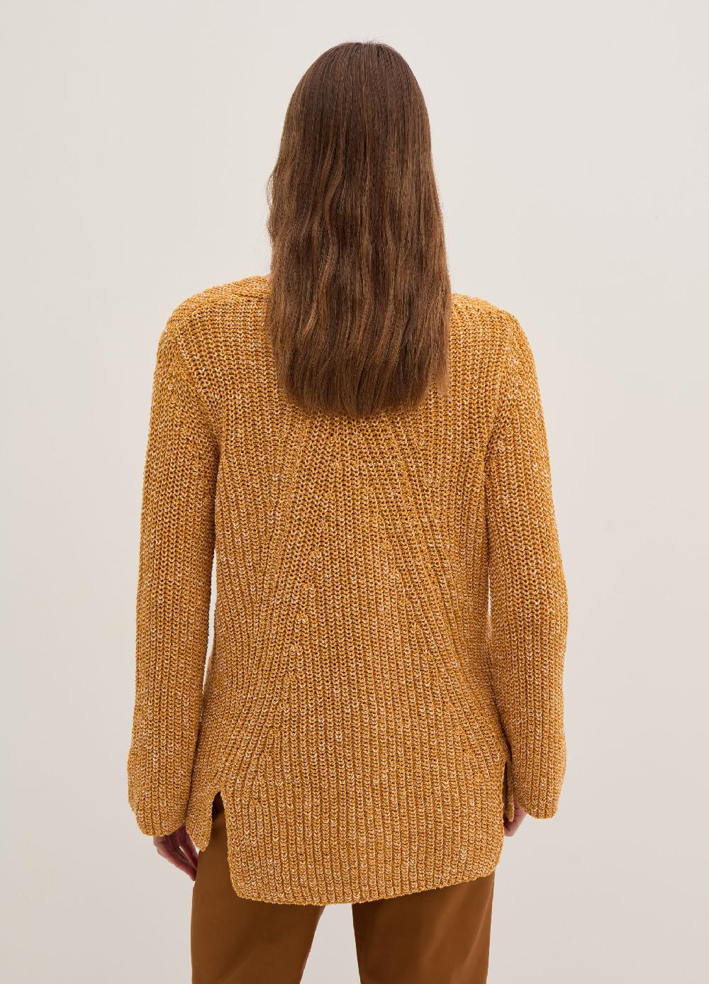 Stefanel Pullover con fantasia bicolore scollo a V Grande vendita