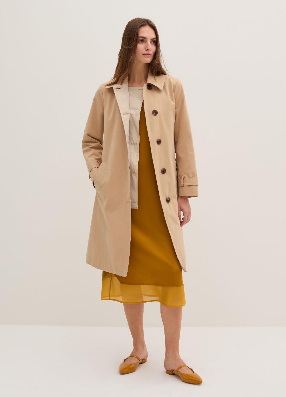 Stefanel Trench lungo con cintura Smaltimento dello stoccaggio