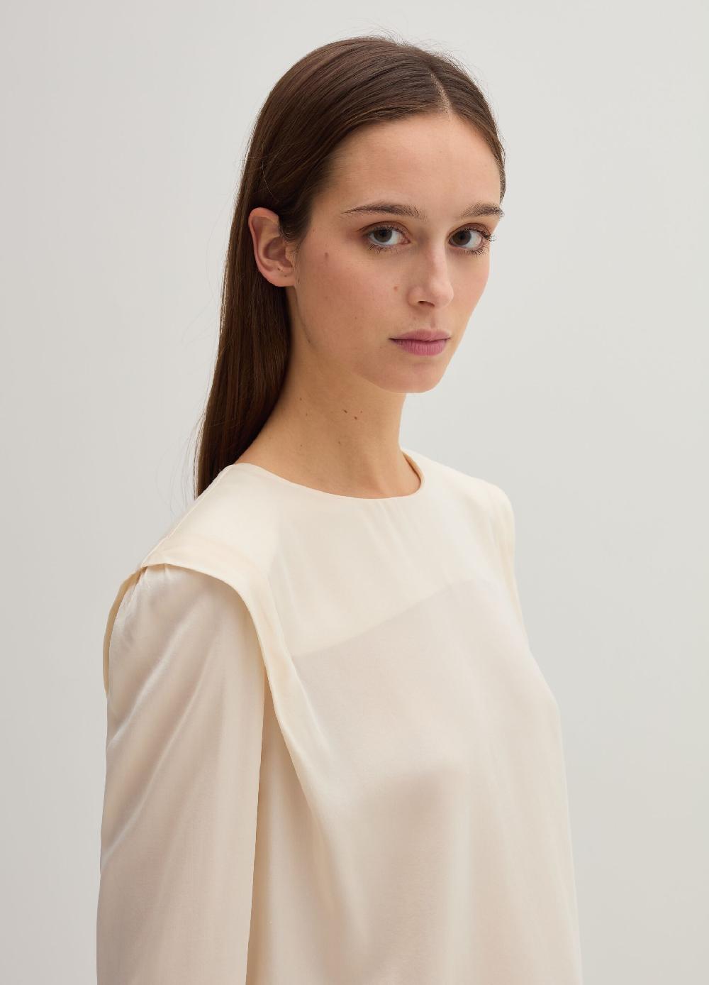 Stefanel Blusa in satin boxy fit Online Outlet