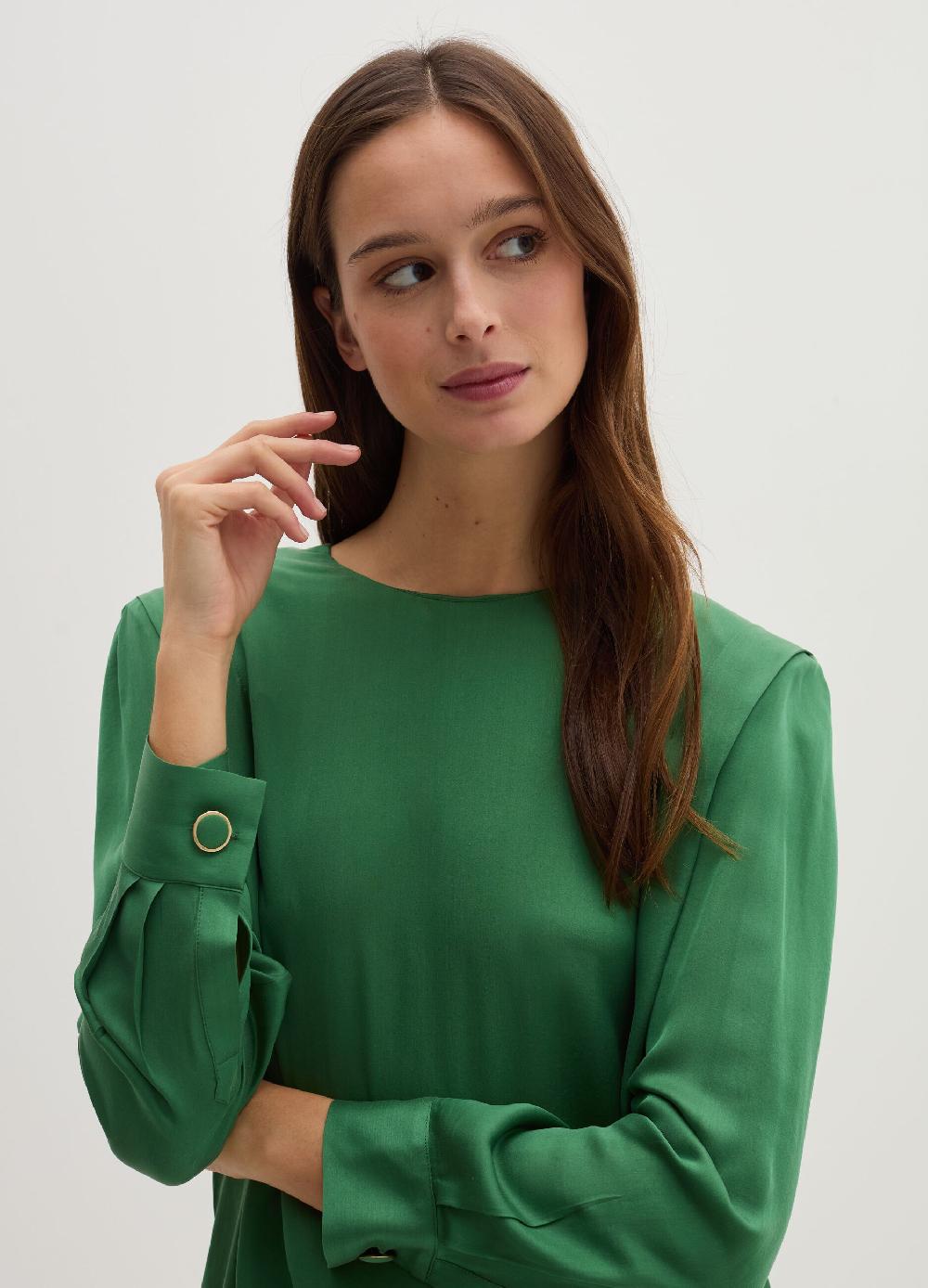 Stefanel Blusa in satin boxy fit Offerta temporanea