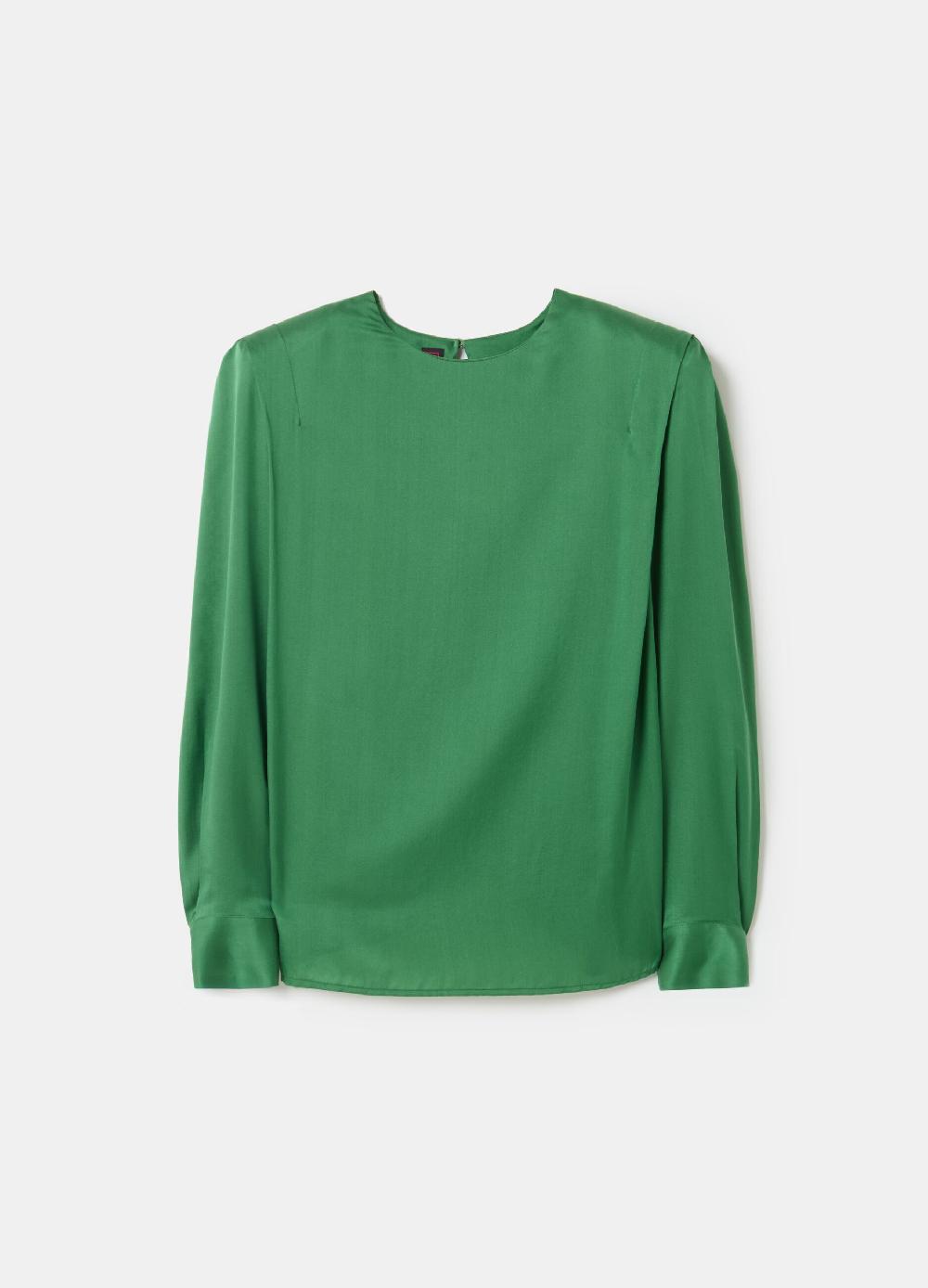 Stefanel Blusa in satin boxy fit Offerta temporanea