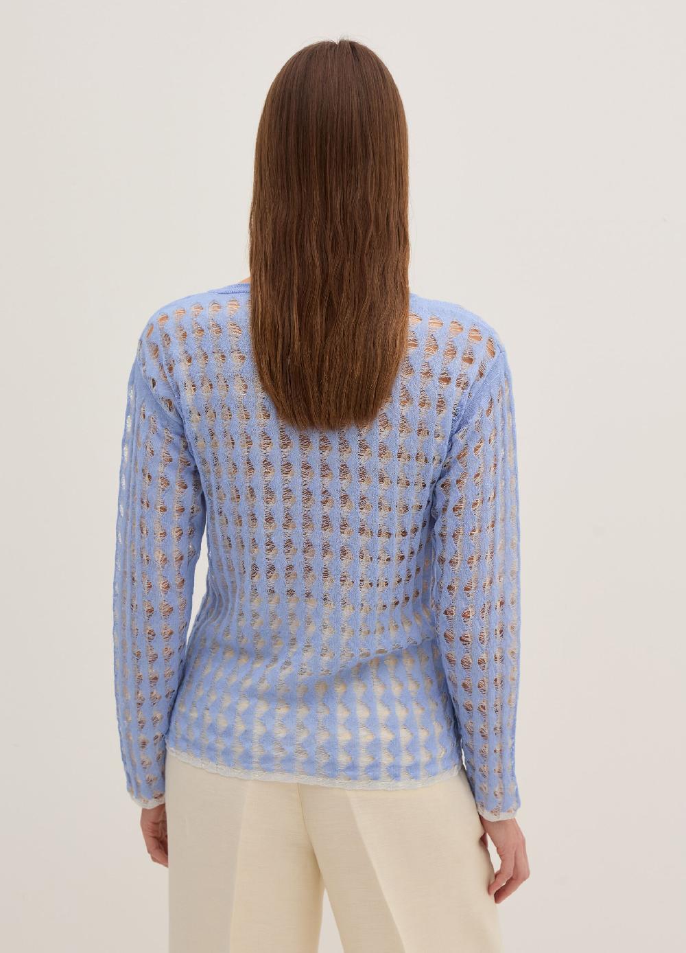 Stefanel Maglia a rete bicolore con lurex Liquidazione
