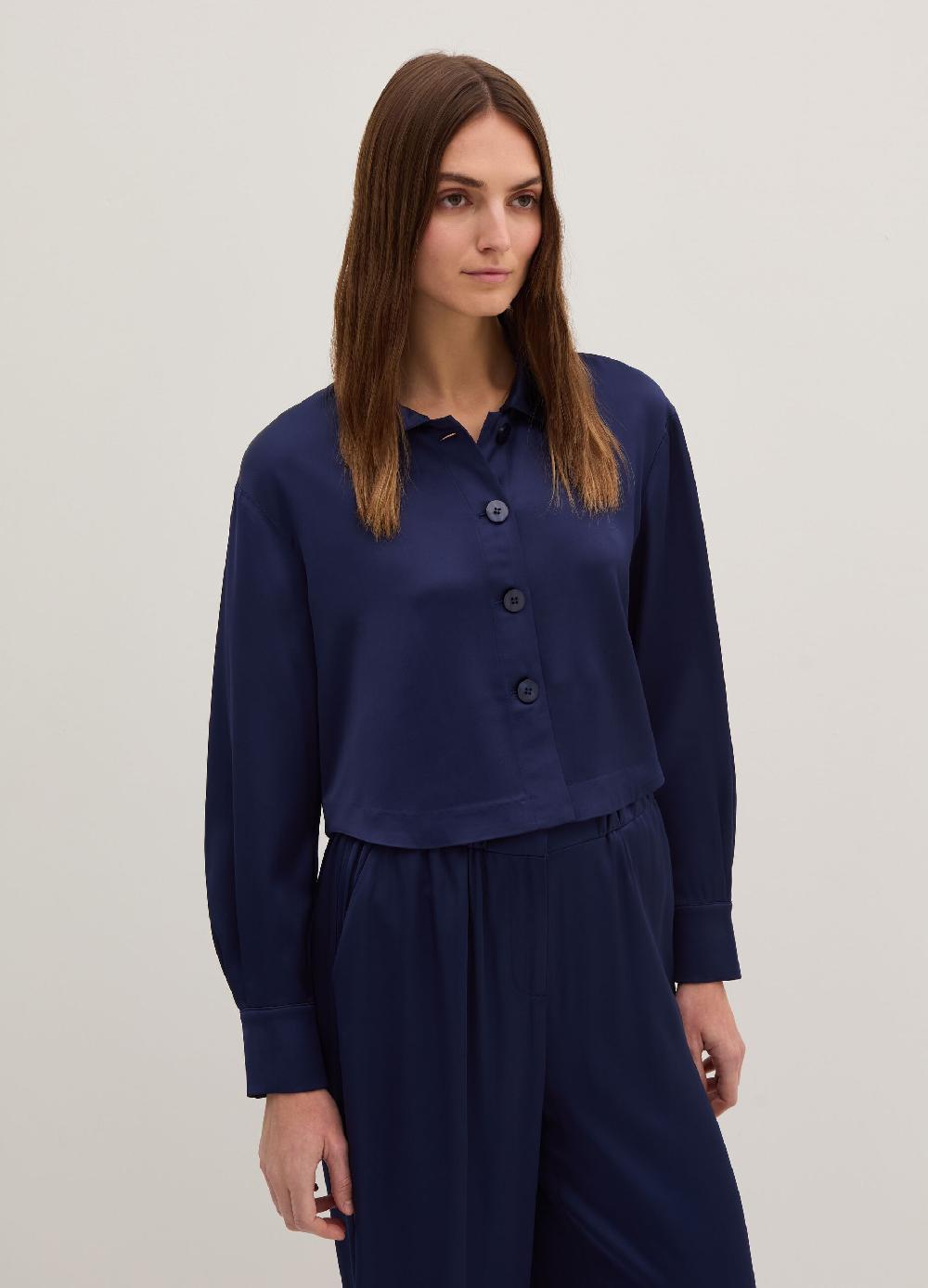 Stefanel Top camicia in satin Offerte giornaliere