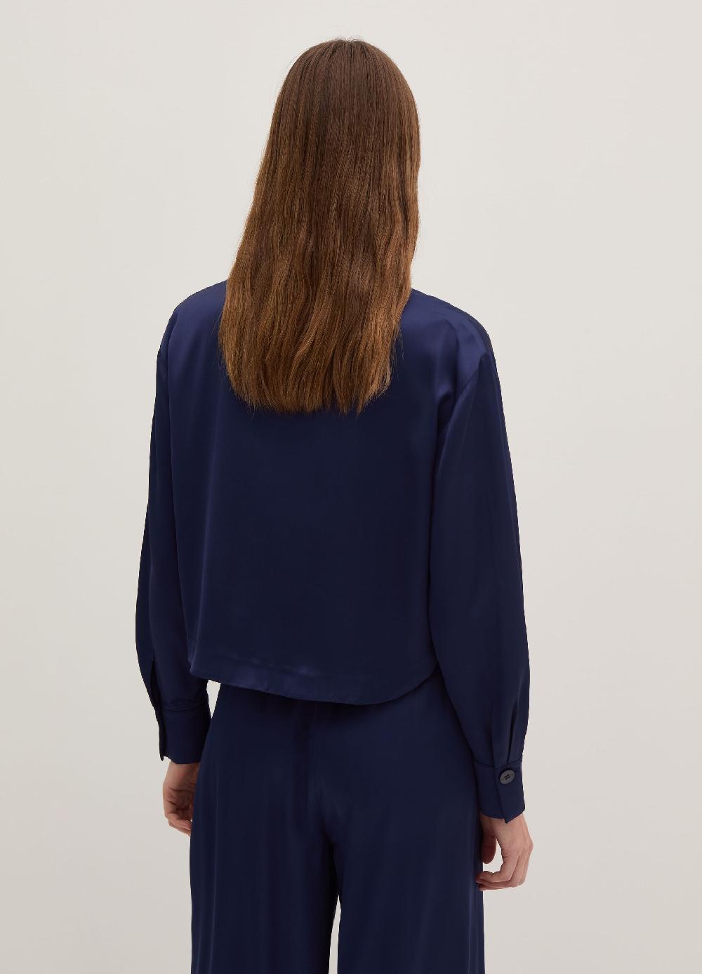 Stefanel Top camicia in satin Offerte giornaliere
