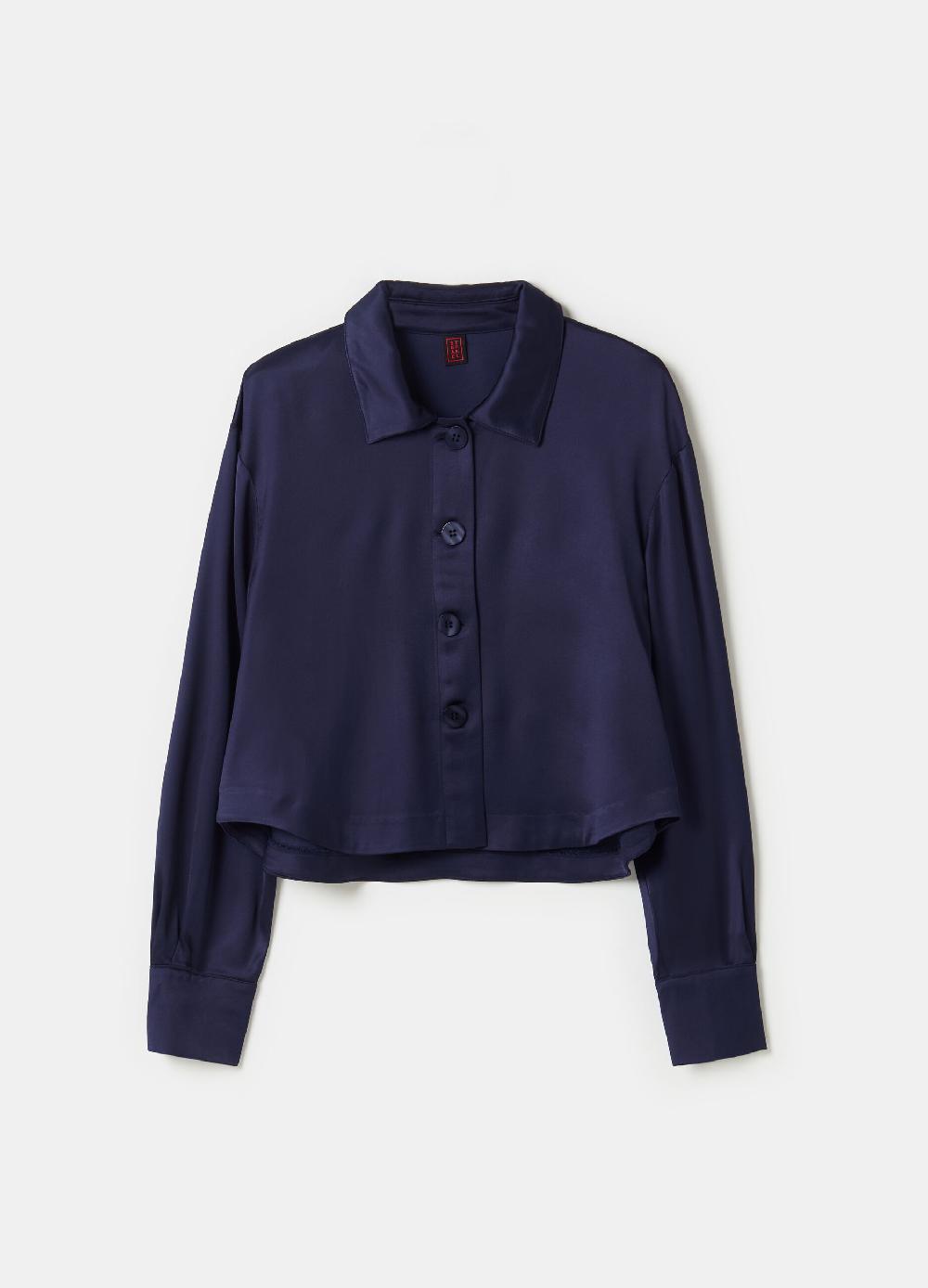 Stefanel Top camicia in satin Offerte giornaliere