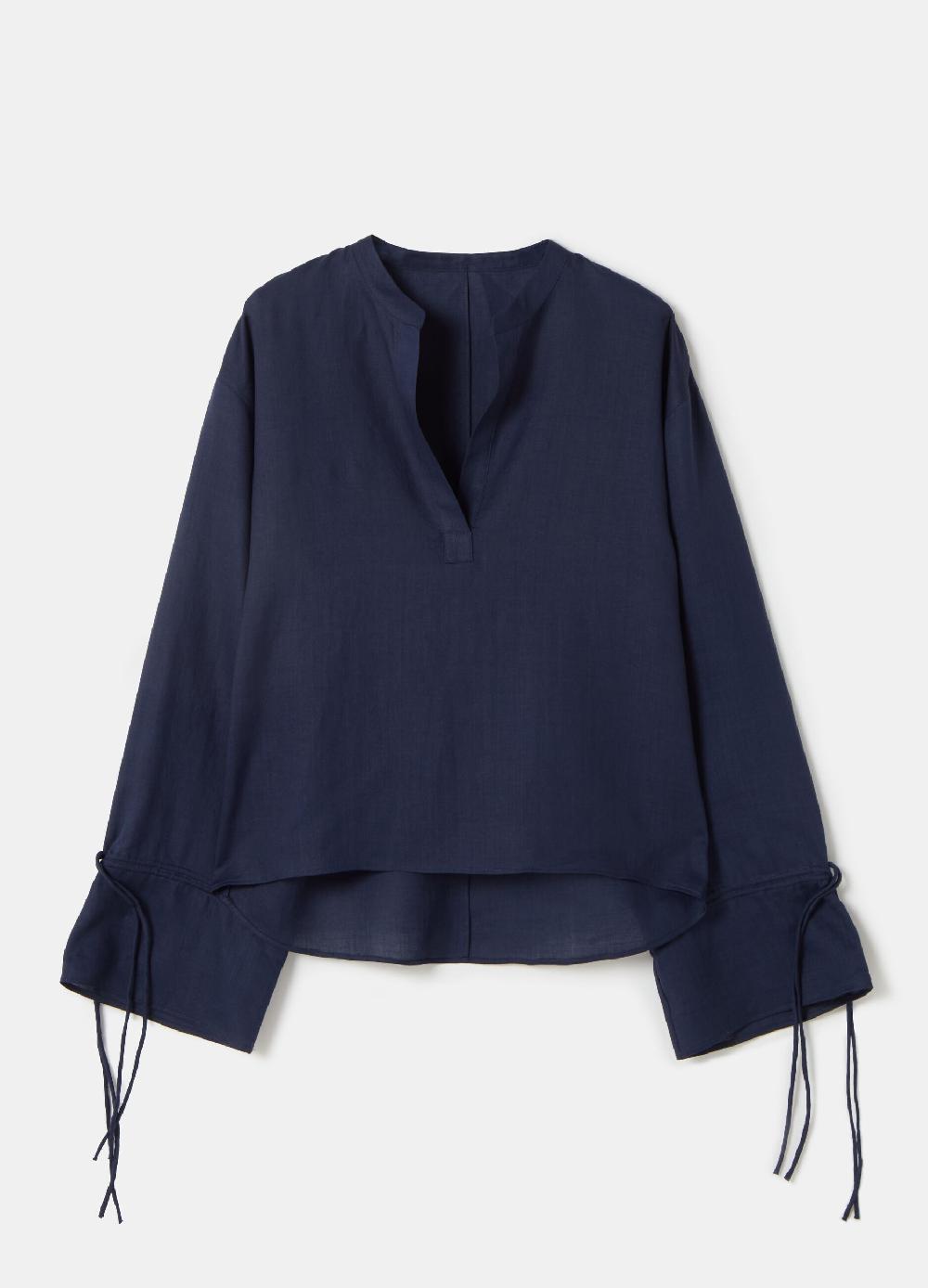 Stefanel Blusa over in ramie con laccetti Offerte speciali