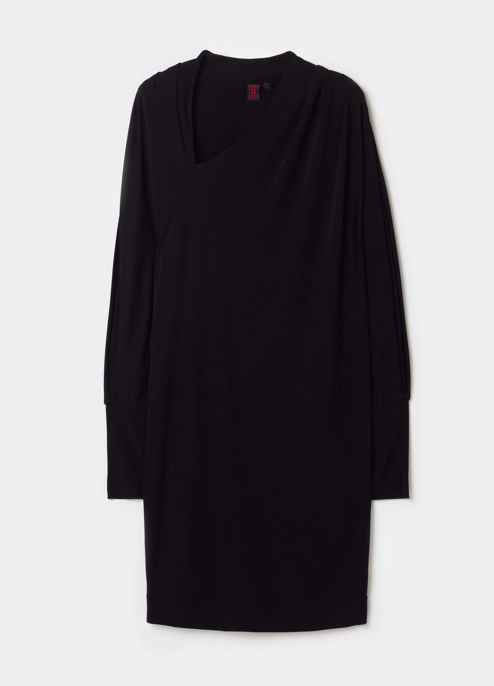 Stefanel Vestito midi in crêpe jersey con scollo a V Rilascio limitato