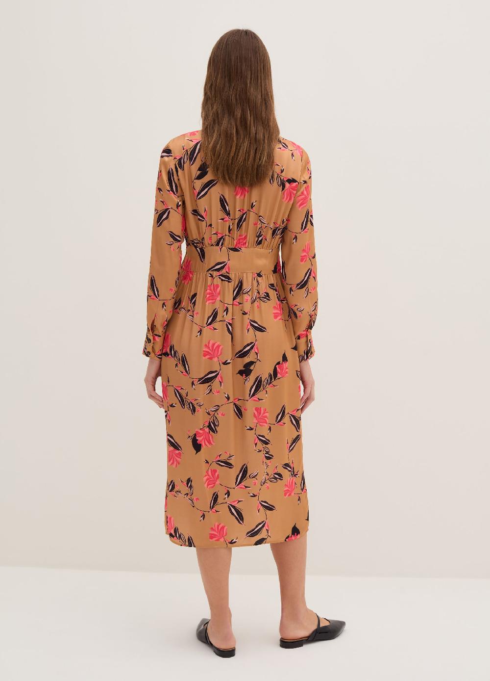 Stefanel Vestito lungo in satin stampa floreale Ultimi tre giorni