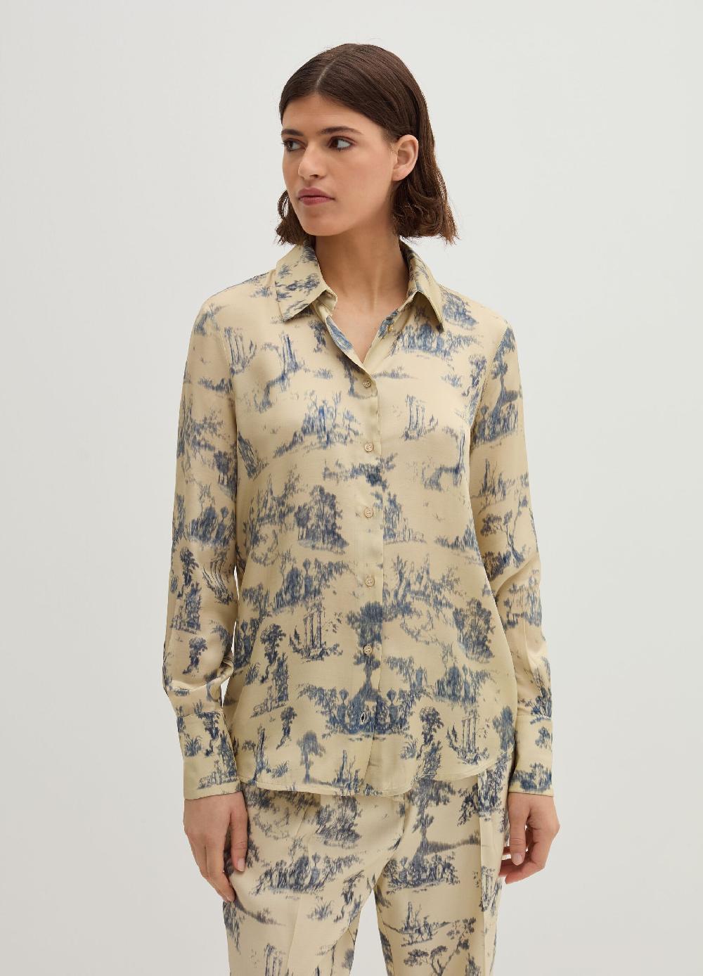 Stefanel Camicia stampata in satin Latest stili