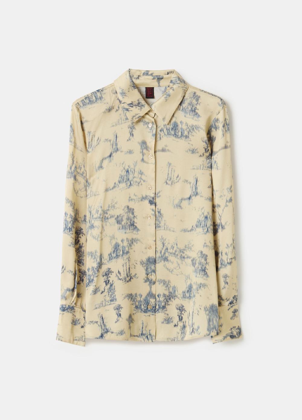 Stefanel Camicia stampata in satin Latest stili