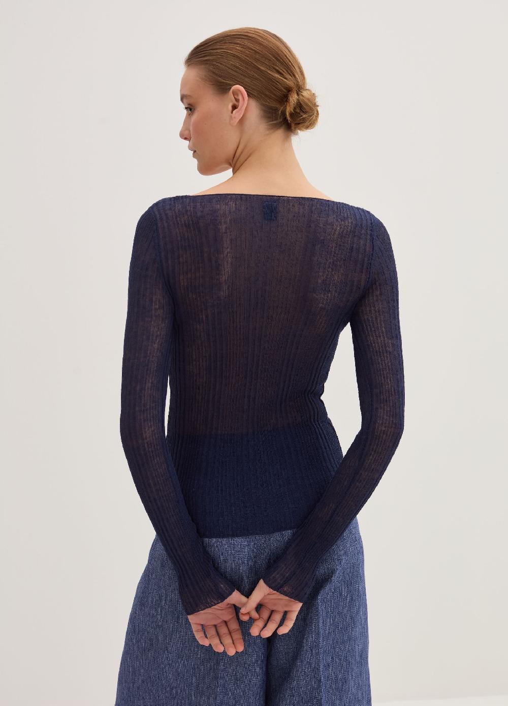 Stefanel Maglia a costine con maniche lunghe Fino al 50% di sconto