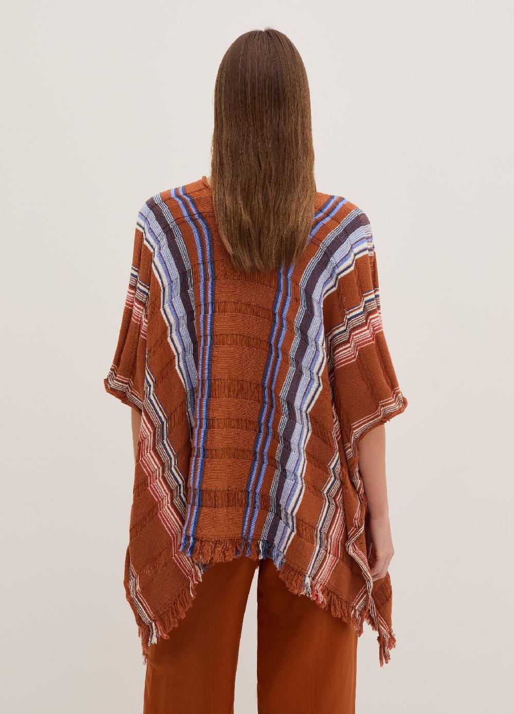 Stefanel Maglia a righe multicolor con frange Fino al 60% di sconto