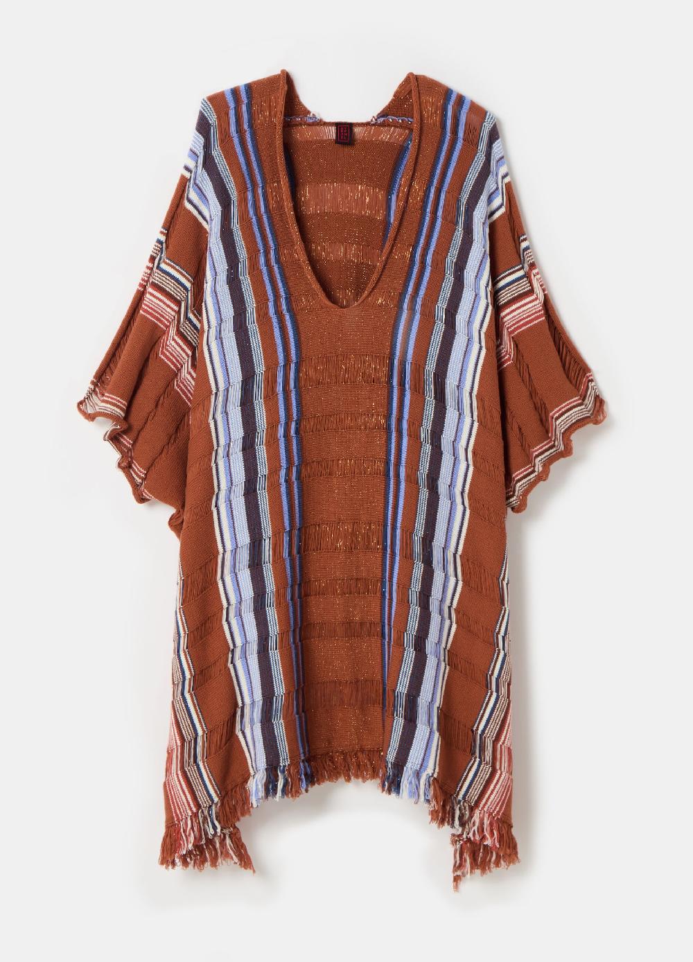 Stefanel Maglia a righe multicolor con frange Fino al 60% di sconto
