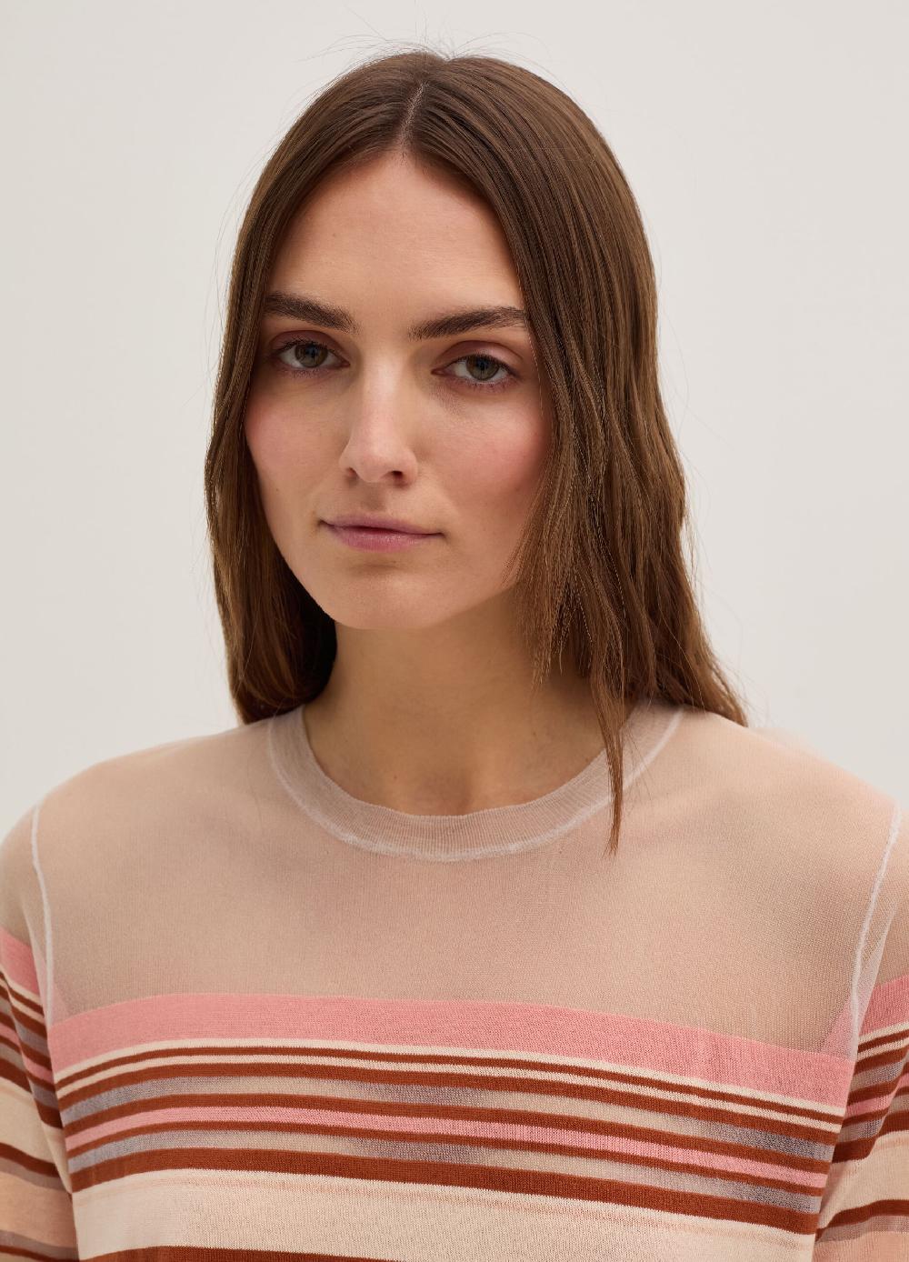 Stefanel Vestito corto a righe effetto trasparente Fino al 65% di sconto