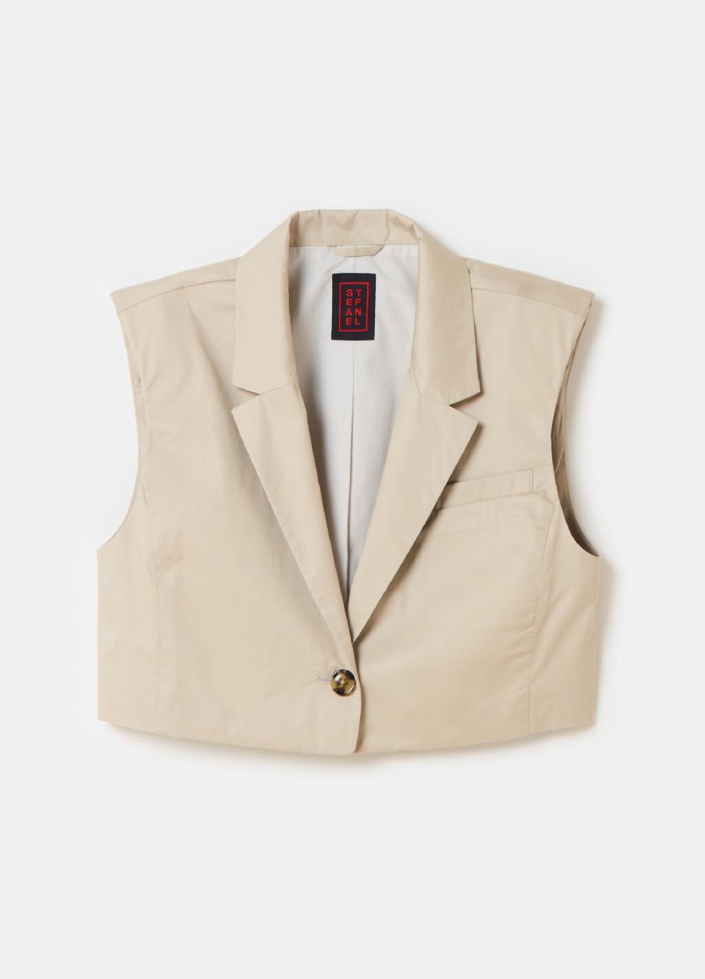 Stefanel Blazer smanicato boxy fit con spalline Officina