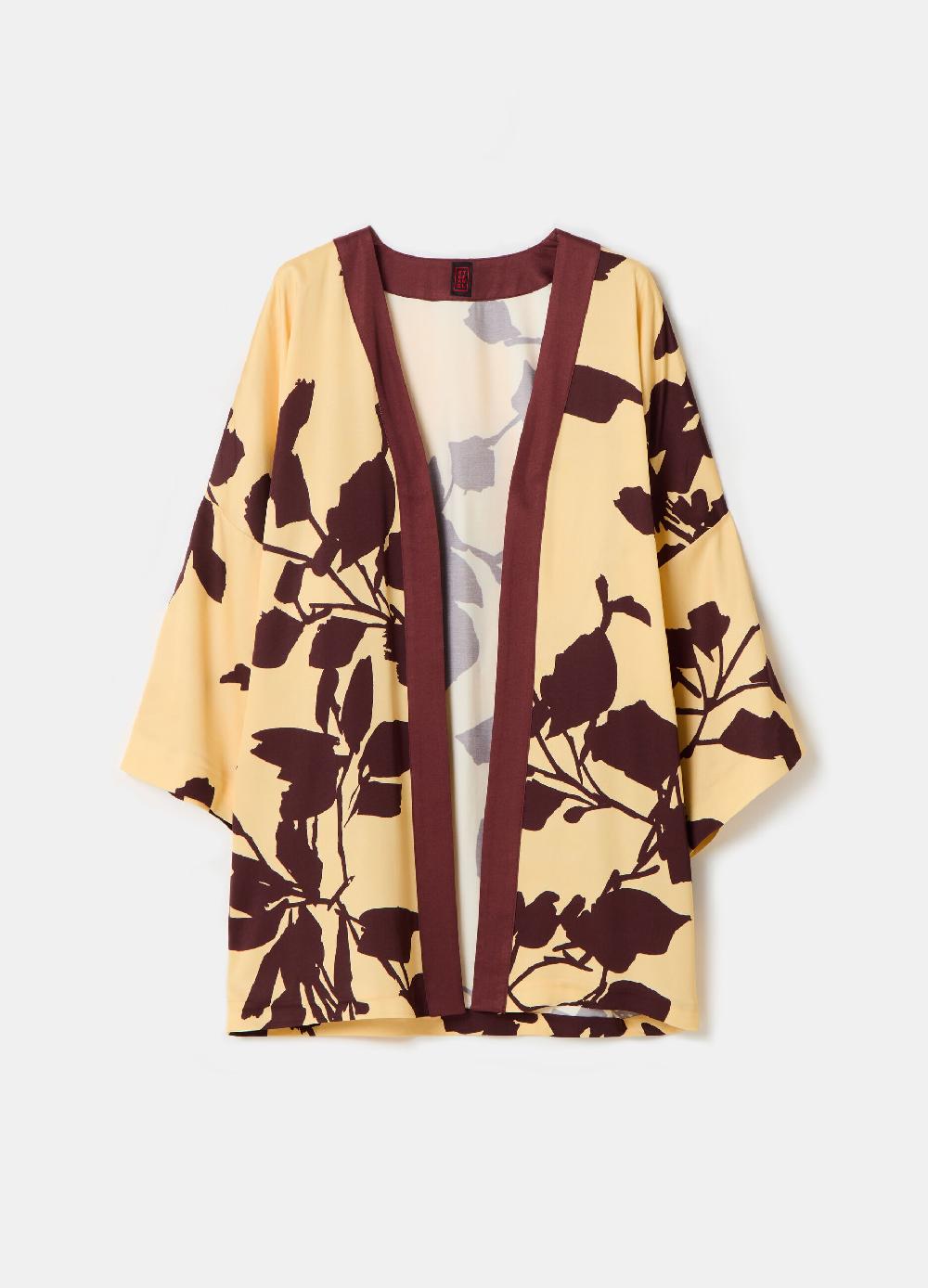 Stefanel Kimono aperto in viscosa con fantasia 50% di sconto per tempo limitato