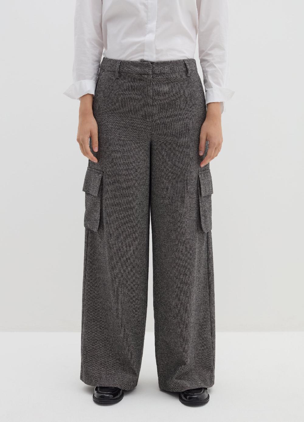 Stefanel Pantalone cargo in tweed Promozione